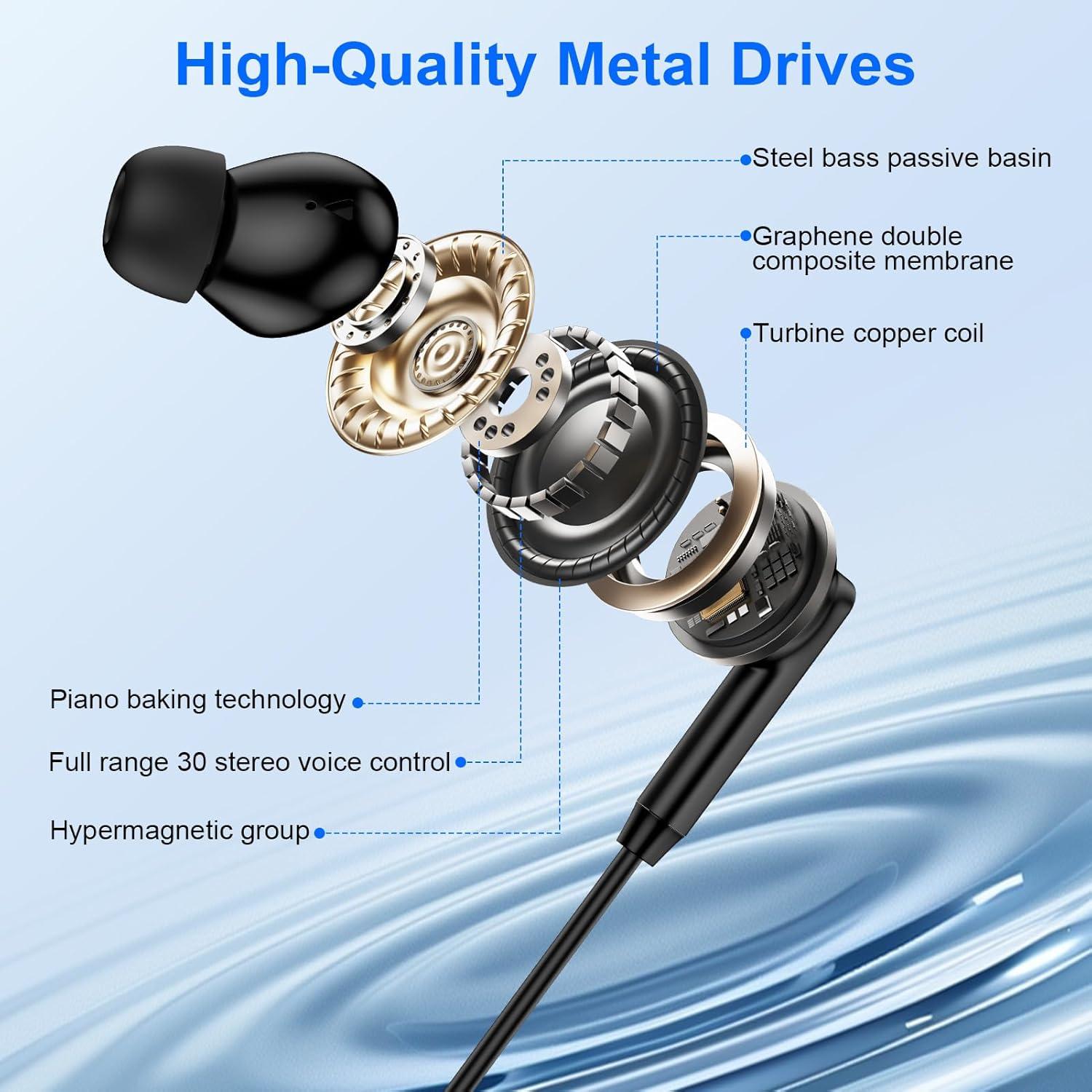 Auriculares In-Ear USB C Samsung A16 A17 A36 S25 Ultra 4 pies