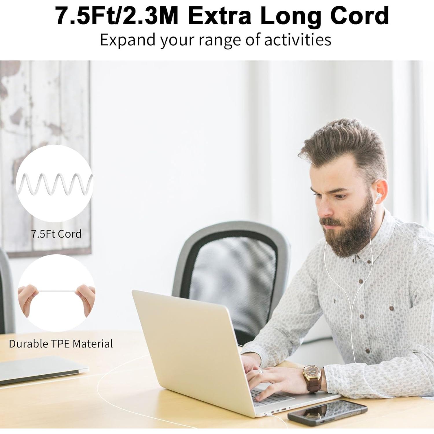 Auriculares USB AIAUXAI con micrófono 2.3m cancelación ruido