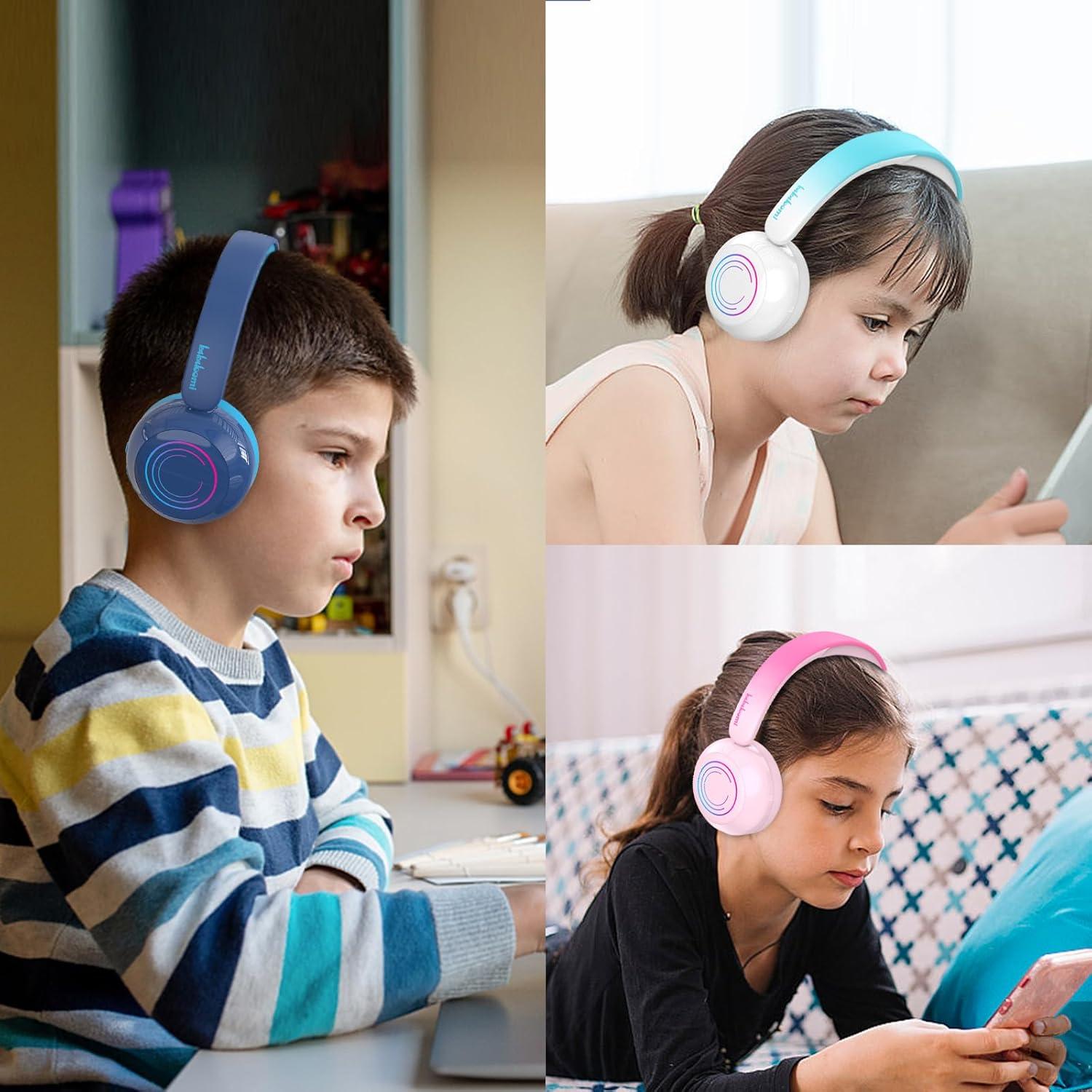 Auriculares Bluetooth JBUNION para Niños con Luces LED 40mm