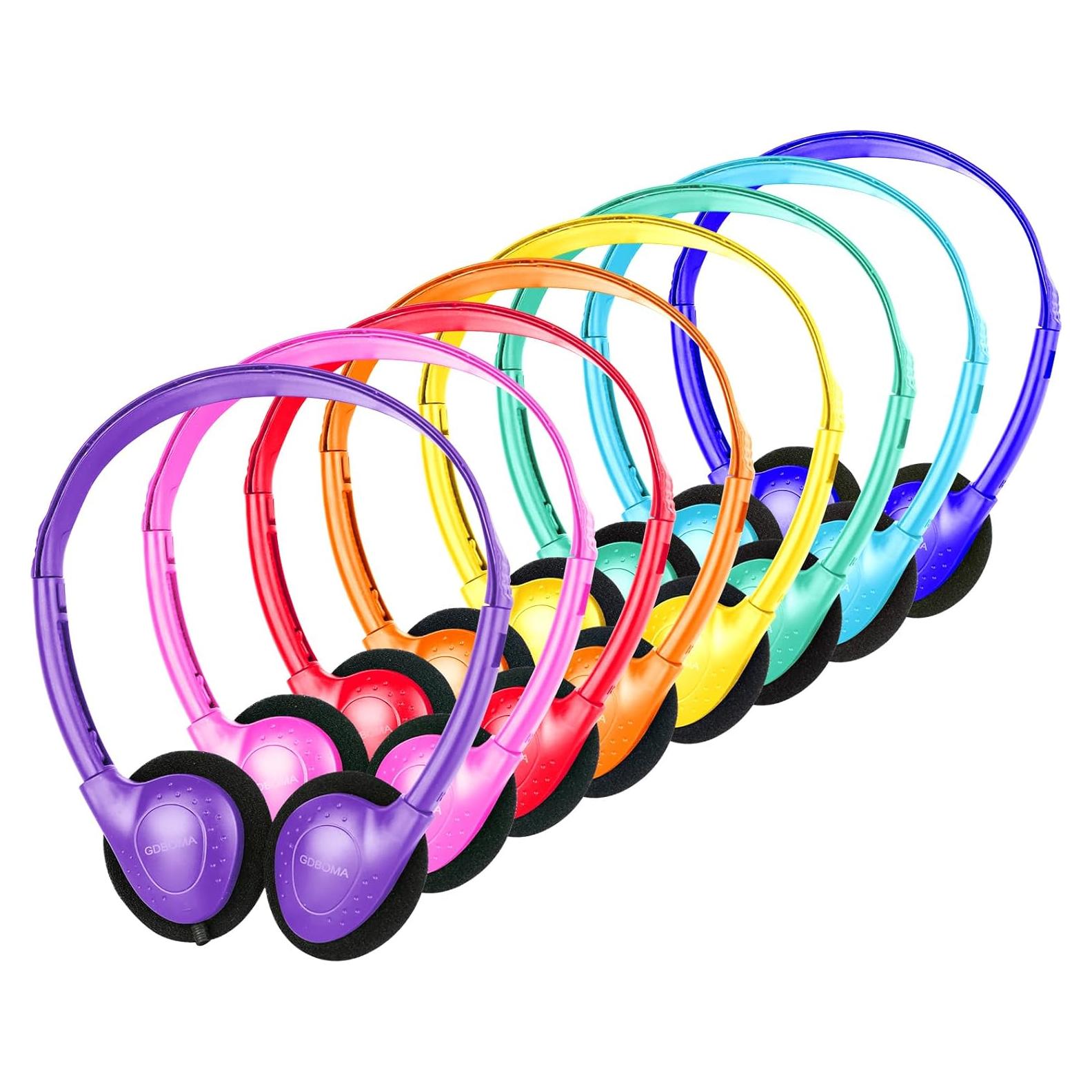 Auriculares GDBOMA para Niños y Adultos - Paquete de 12 Multicolores