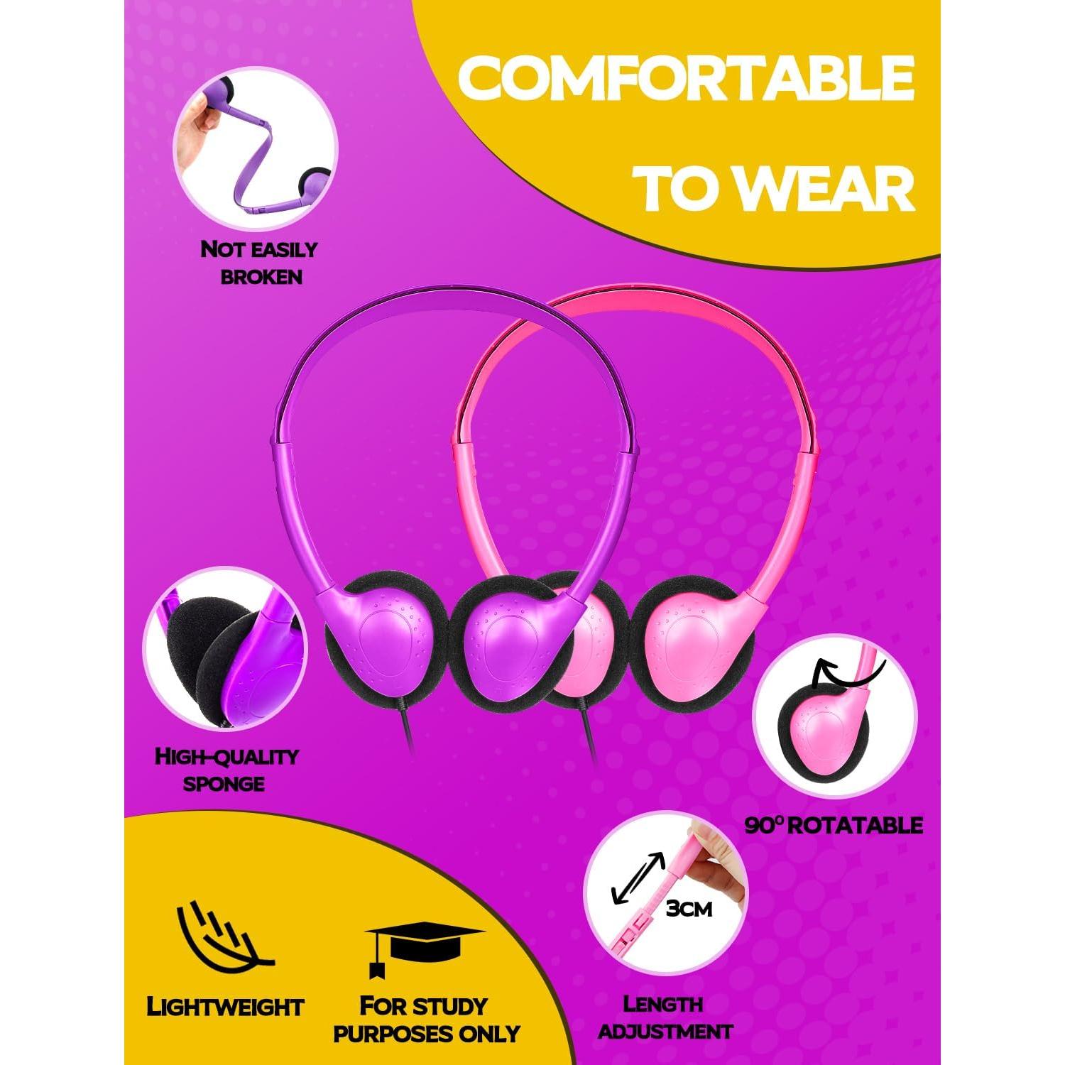 Auriculares GDBOMA para Niños y Adultos - Paquete de 12 Multicolores