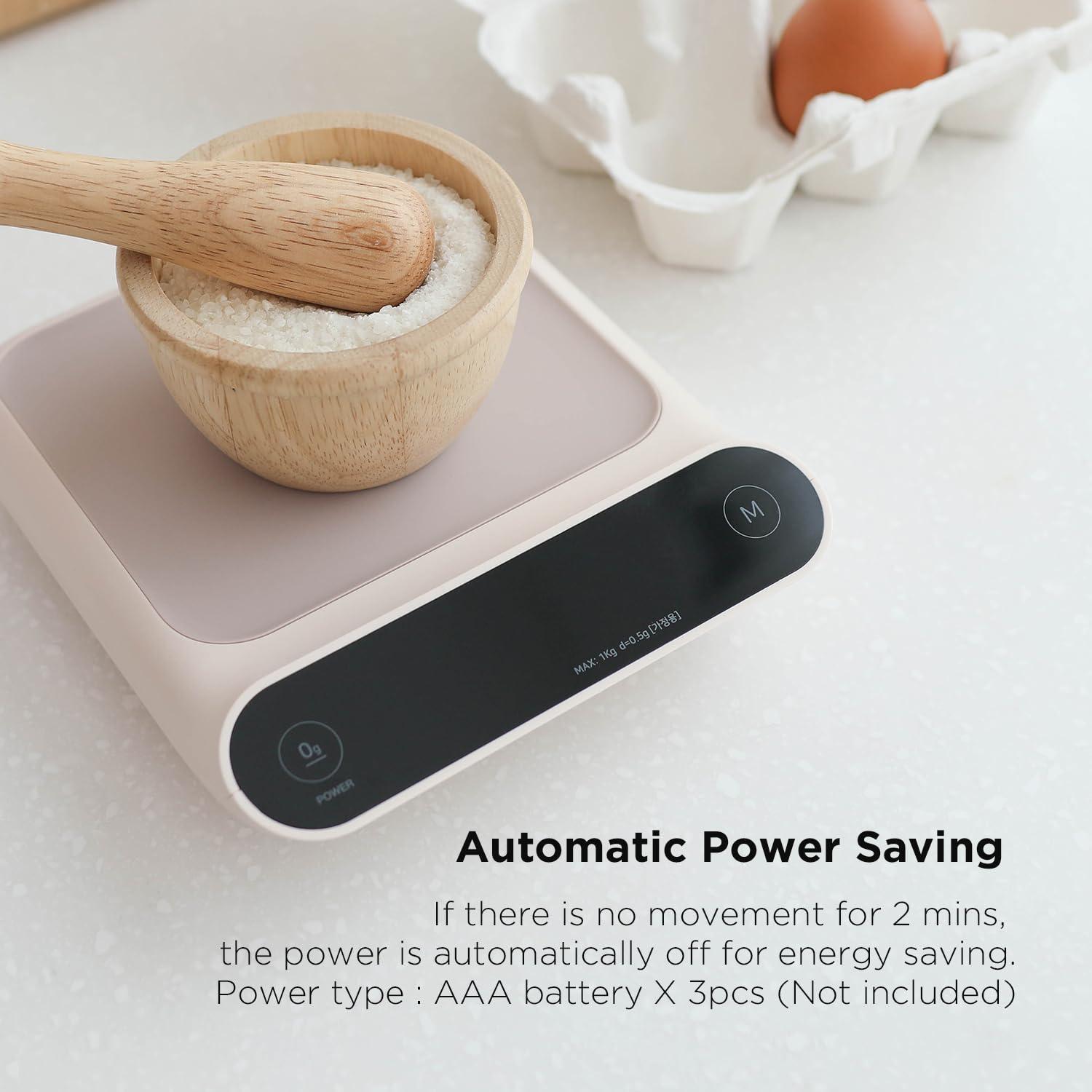 Báscula de Cocina Digital Mooas 1kg Pantalla LED Función Tara