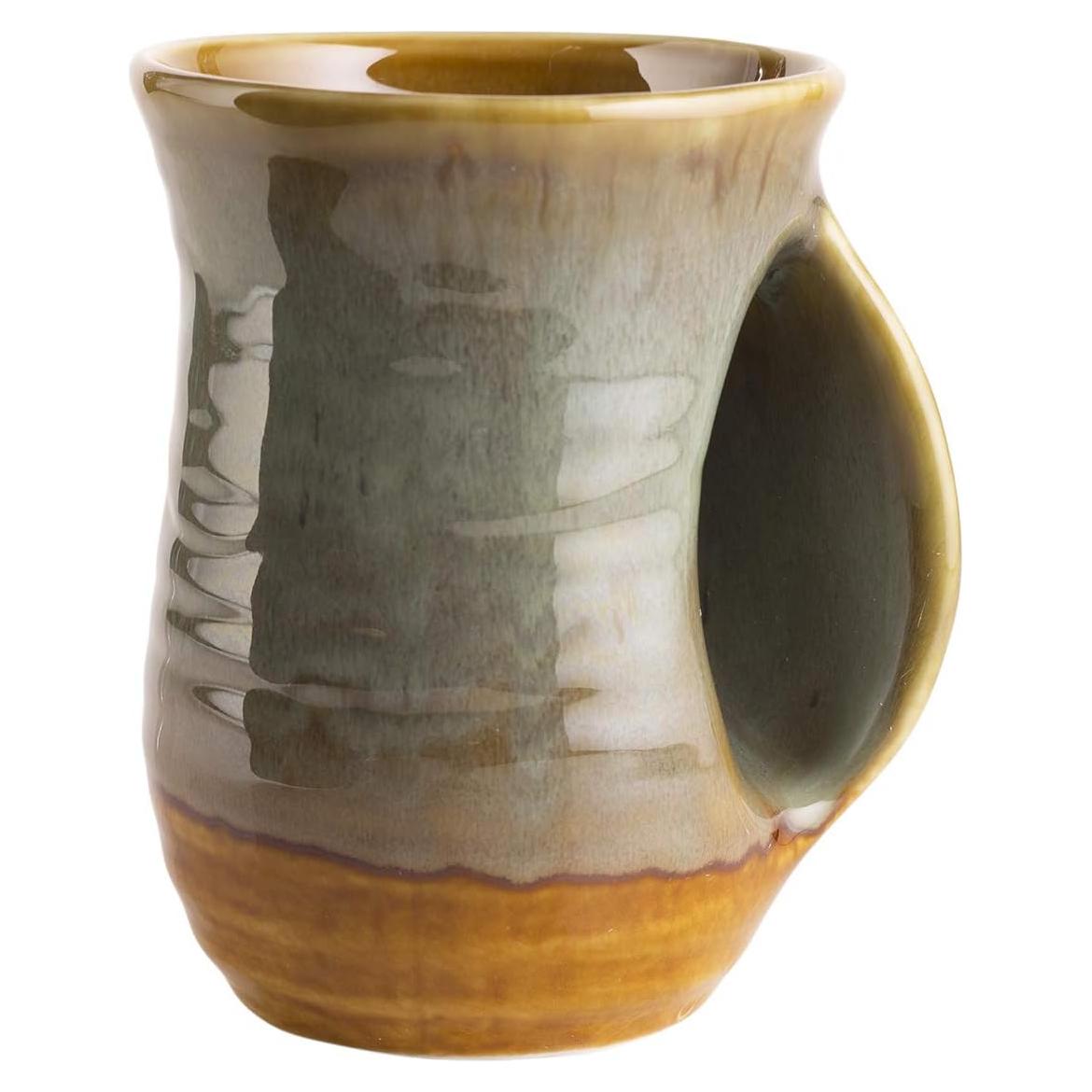 Taza Calentadora de Manos GUTE Cerámica Verde Desierto 414ml