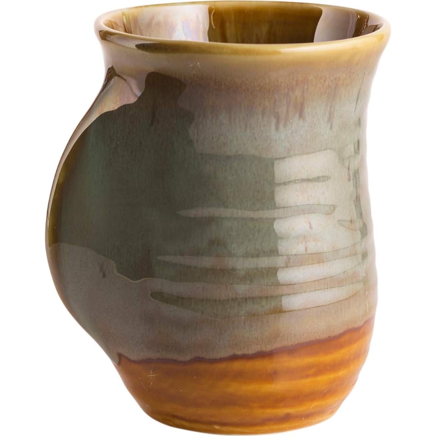 Taza Calentadora de Manos GUTE Cerámica Verde Desierto 414ml