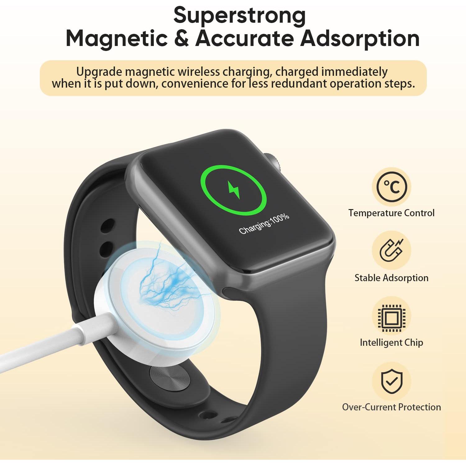 Cargador Rápido USB C 20W para Apple Watch 1M Magnético