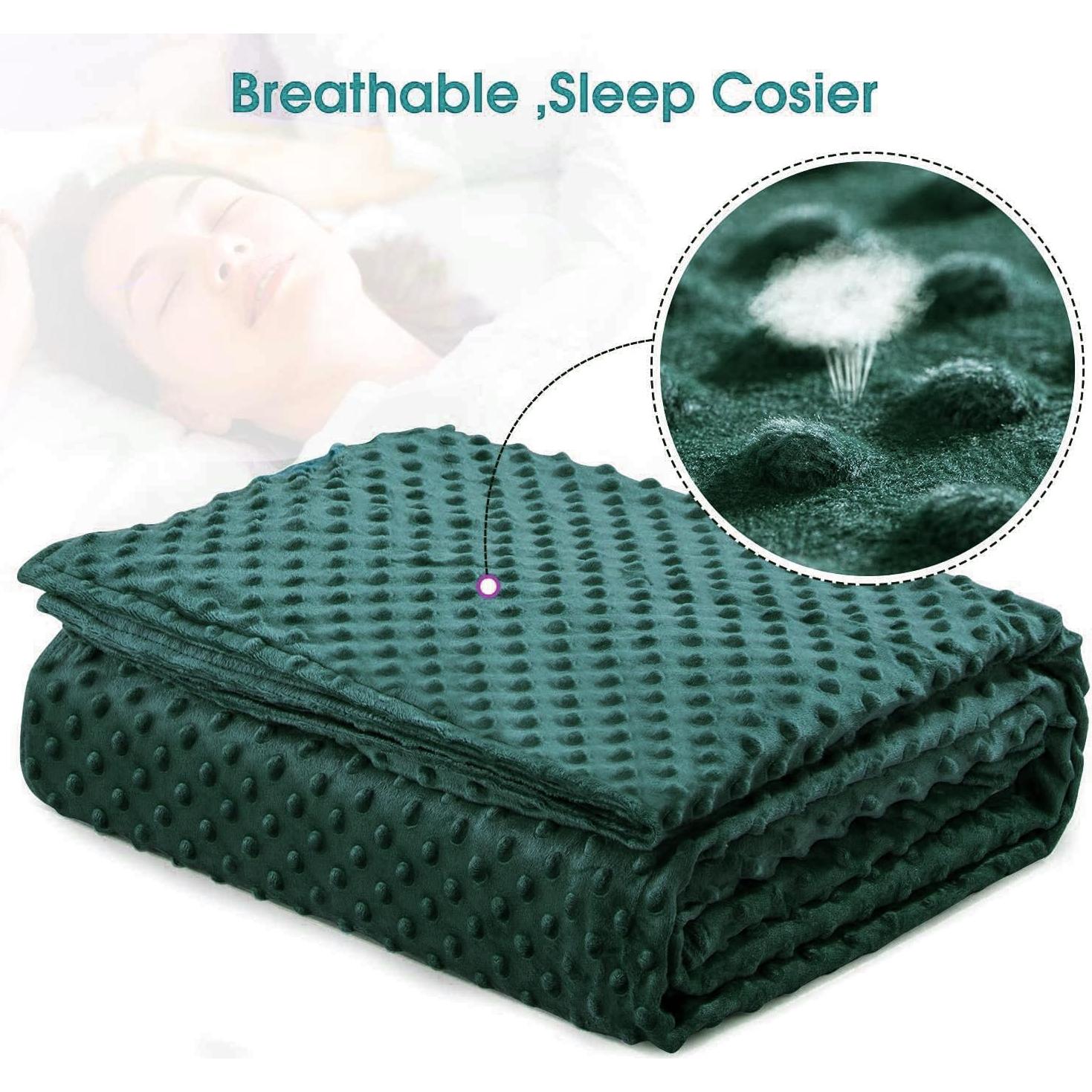 Funda de Edredón con Peso Acdyion 48x72 cm Verde Suave Minky