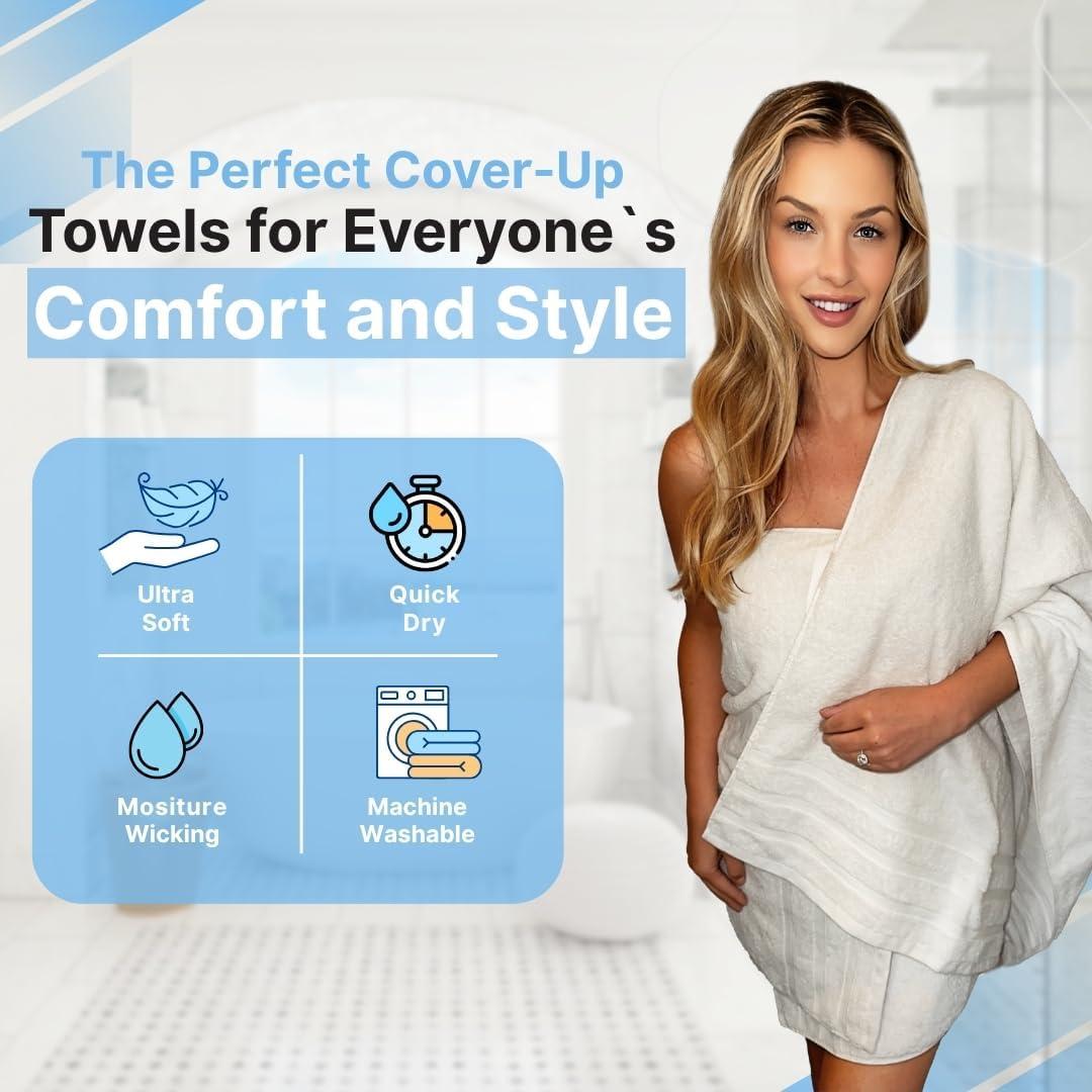 Toallas de baño de lujo Infinitee Xclusives 100% algodón - 2 unidades