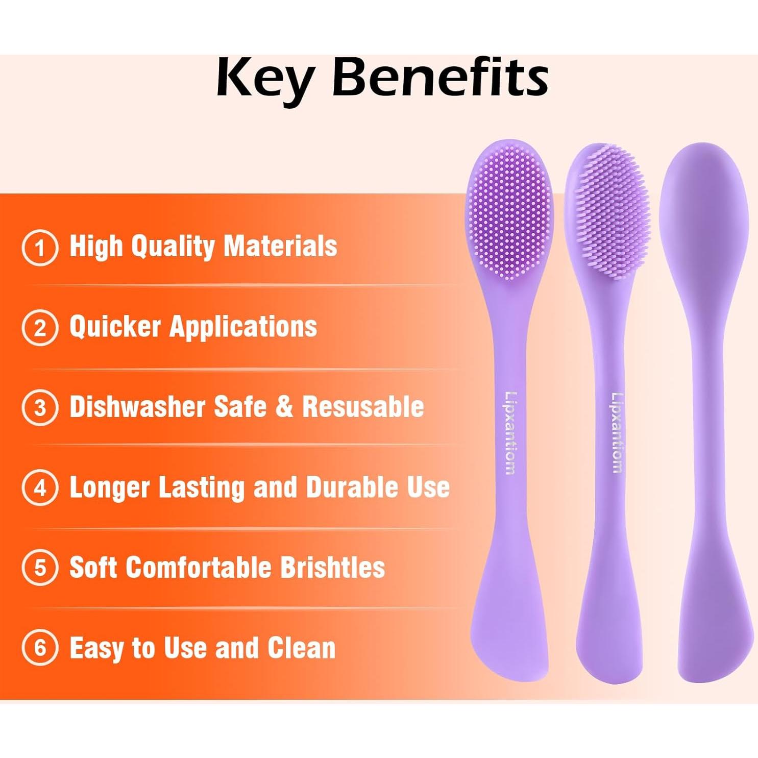 Set de 3 Brochas de Silicona para Mascarillas Lipxantiom