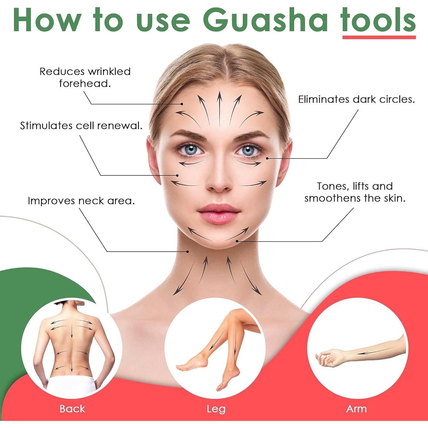 Herramienta de Masaje Gua Sha Kilomets - Drenaje Linfático Negro