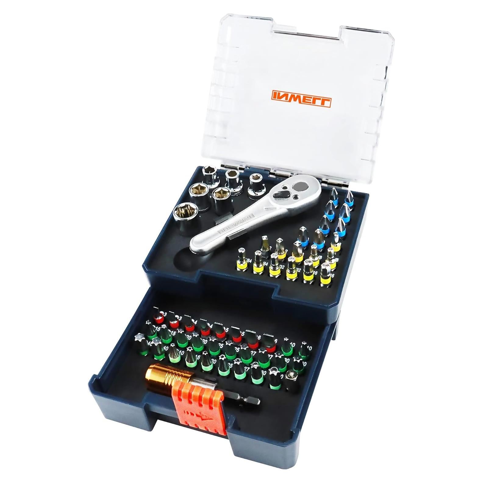 Juego de Llave de Carraca Mini Inwell 58 Piezas Compacto