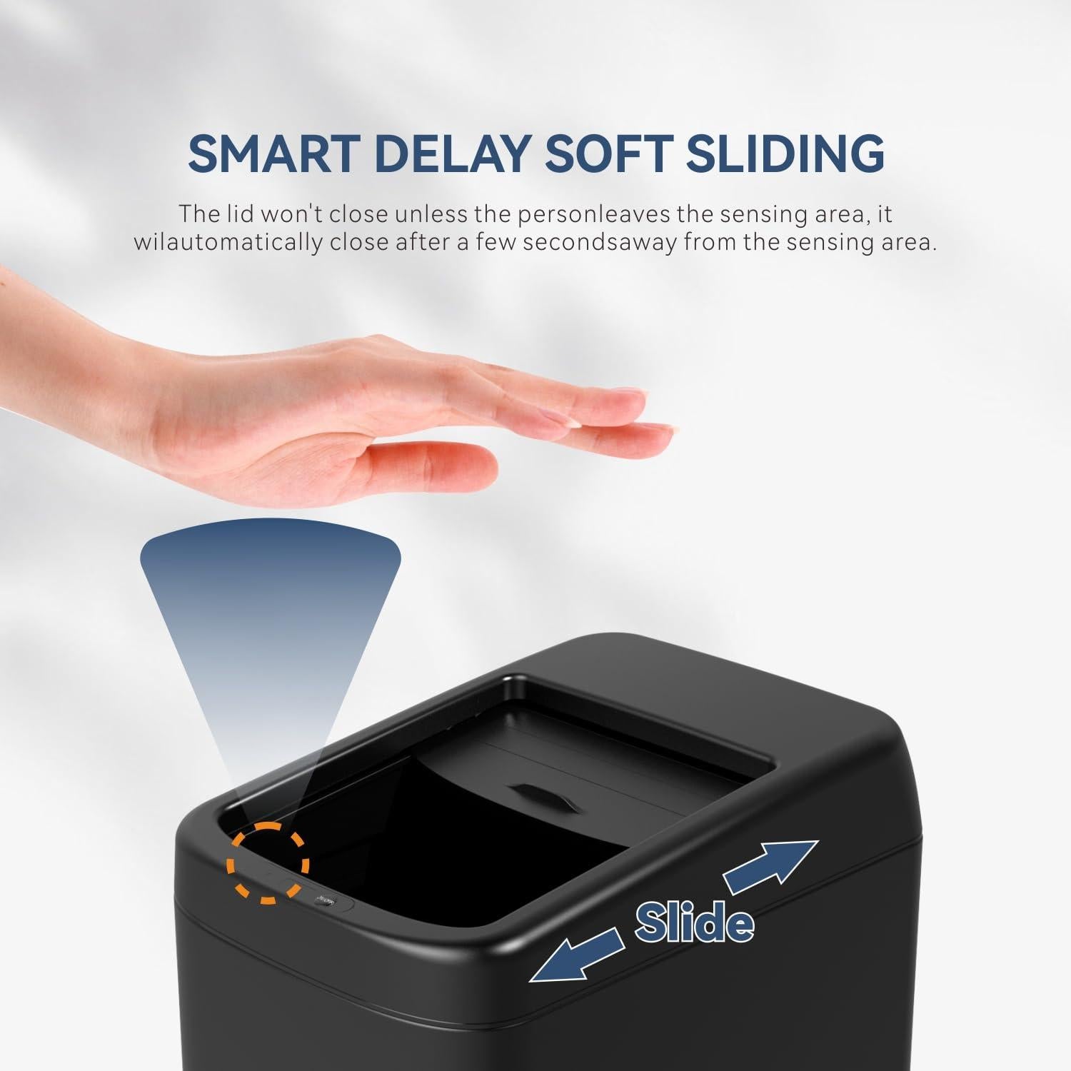 Cubo de Basura Automático ELLO&ALLO 50L Negro con Sensor