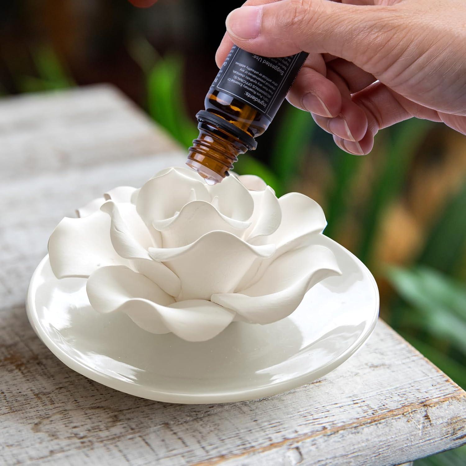 Difusor Pasivo de Cerámica Oumeiben Impatiens para Aceite Esencial