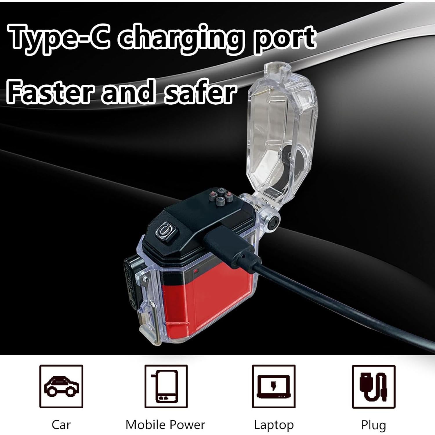 Encendedor Eléctrico FUDIDU K35 a Prueba de Agua Rojo