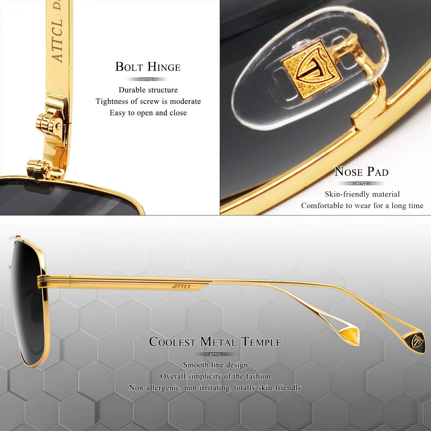 Gafas de sol polarizadas ATTCL para hombres UV400 metal