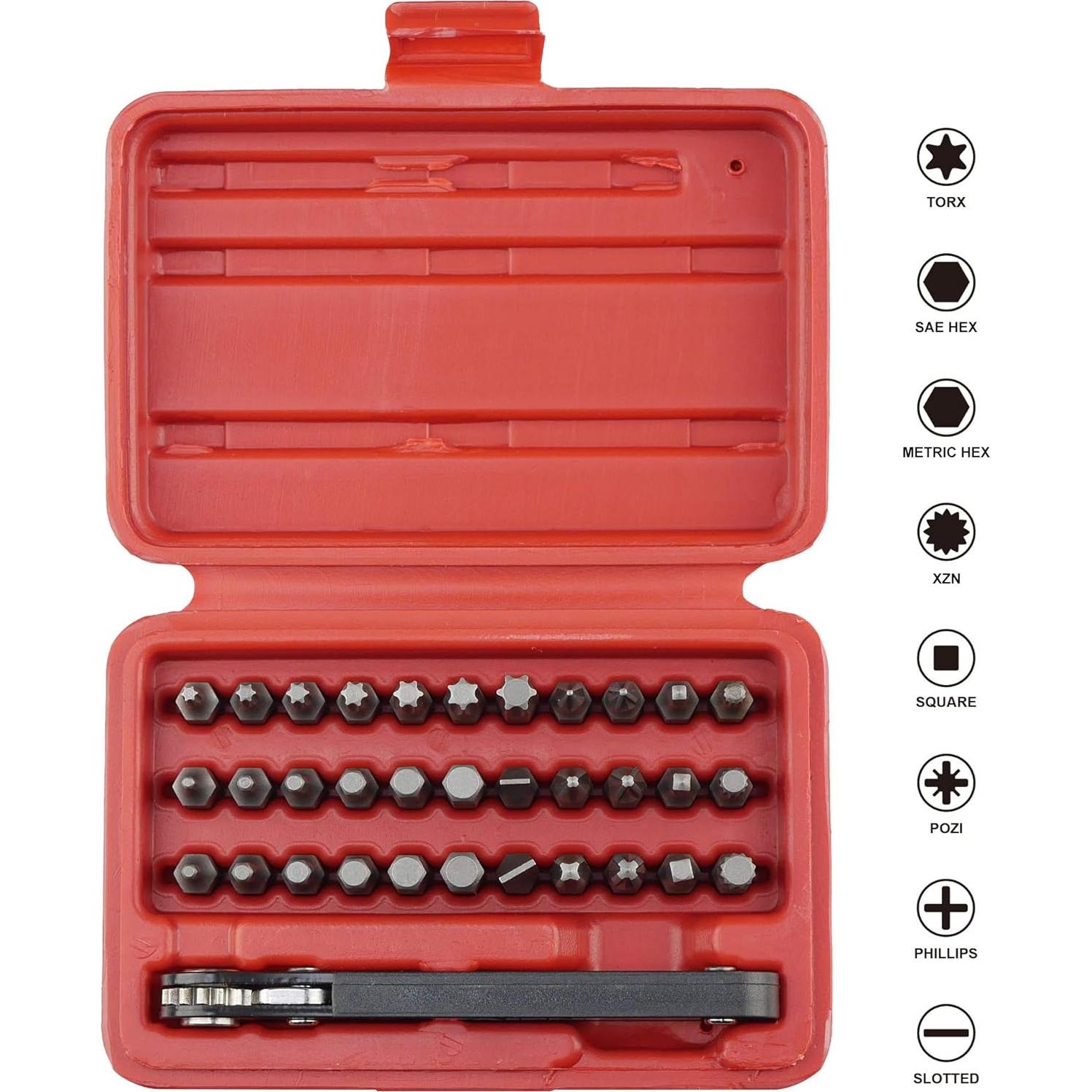 Juego de Puntas K402 KAIFNT 34 Piezas con Llave Mini