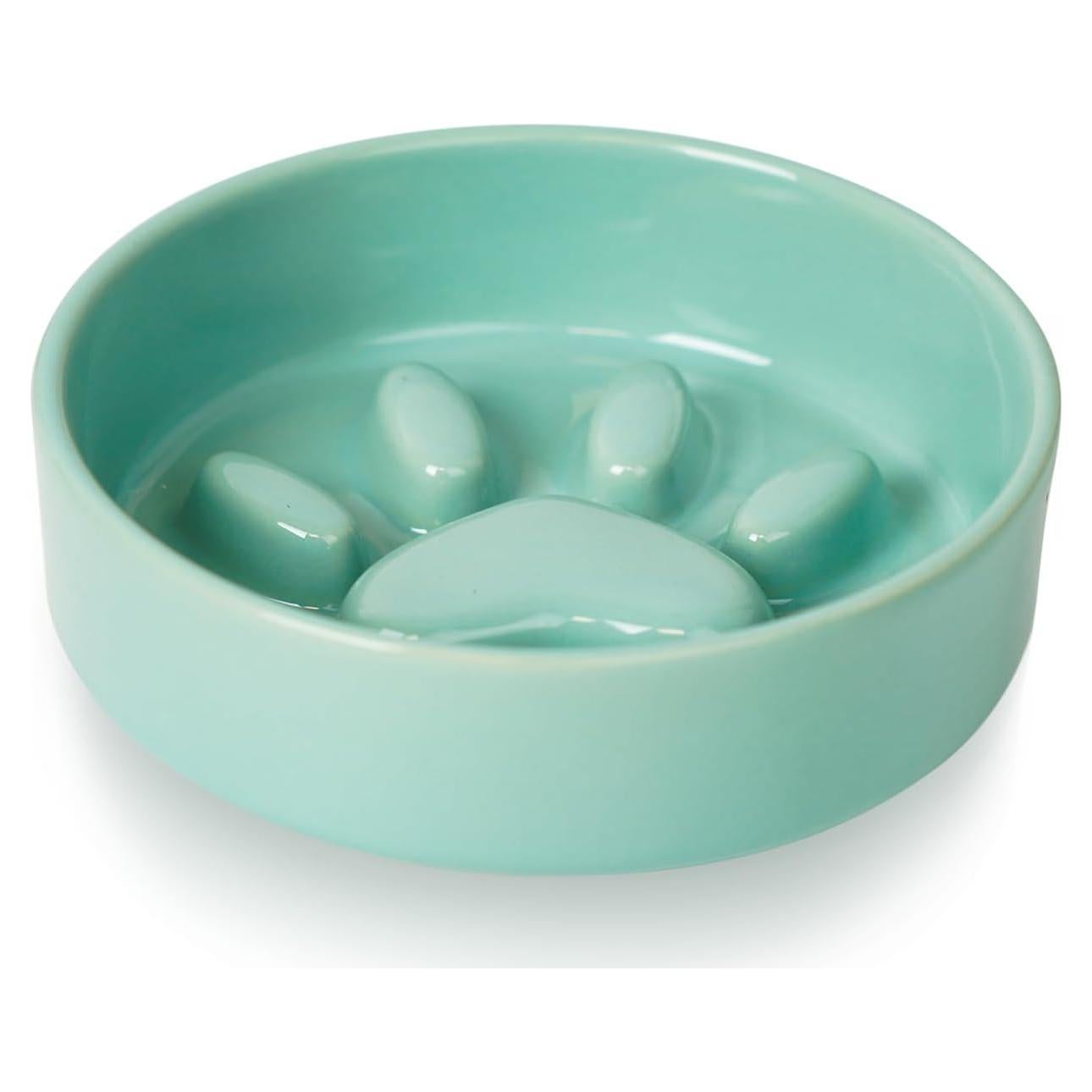 Cuenco Antideslizante Verde YOBRO para Perros 3 Tazas Cerámica