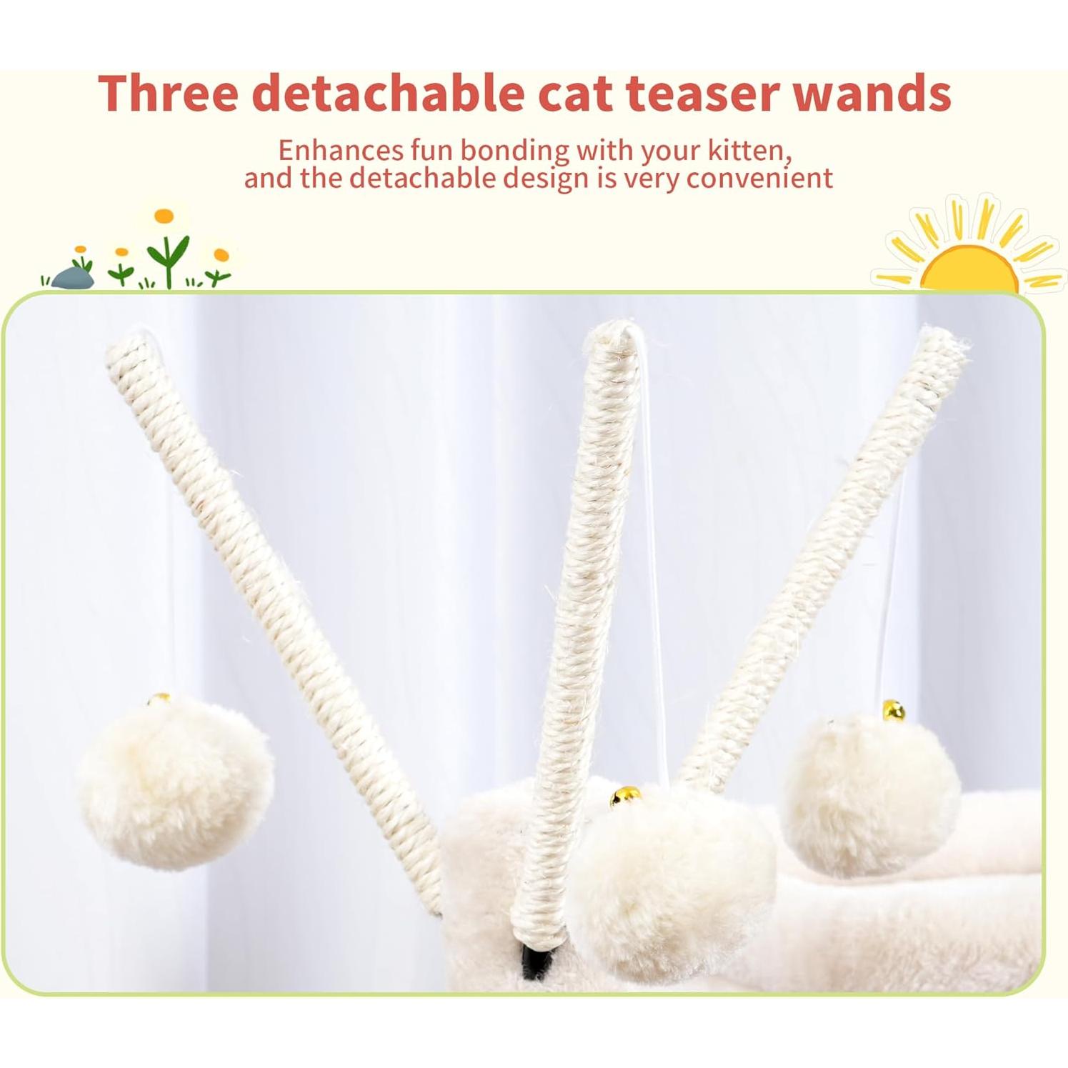 Torre para Gatos Hey-brother MPJ008SM, 105.2 cm, Beige