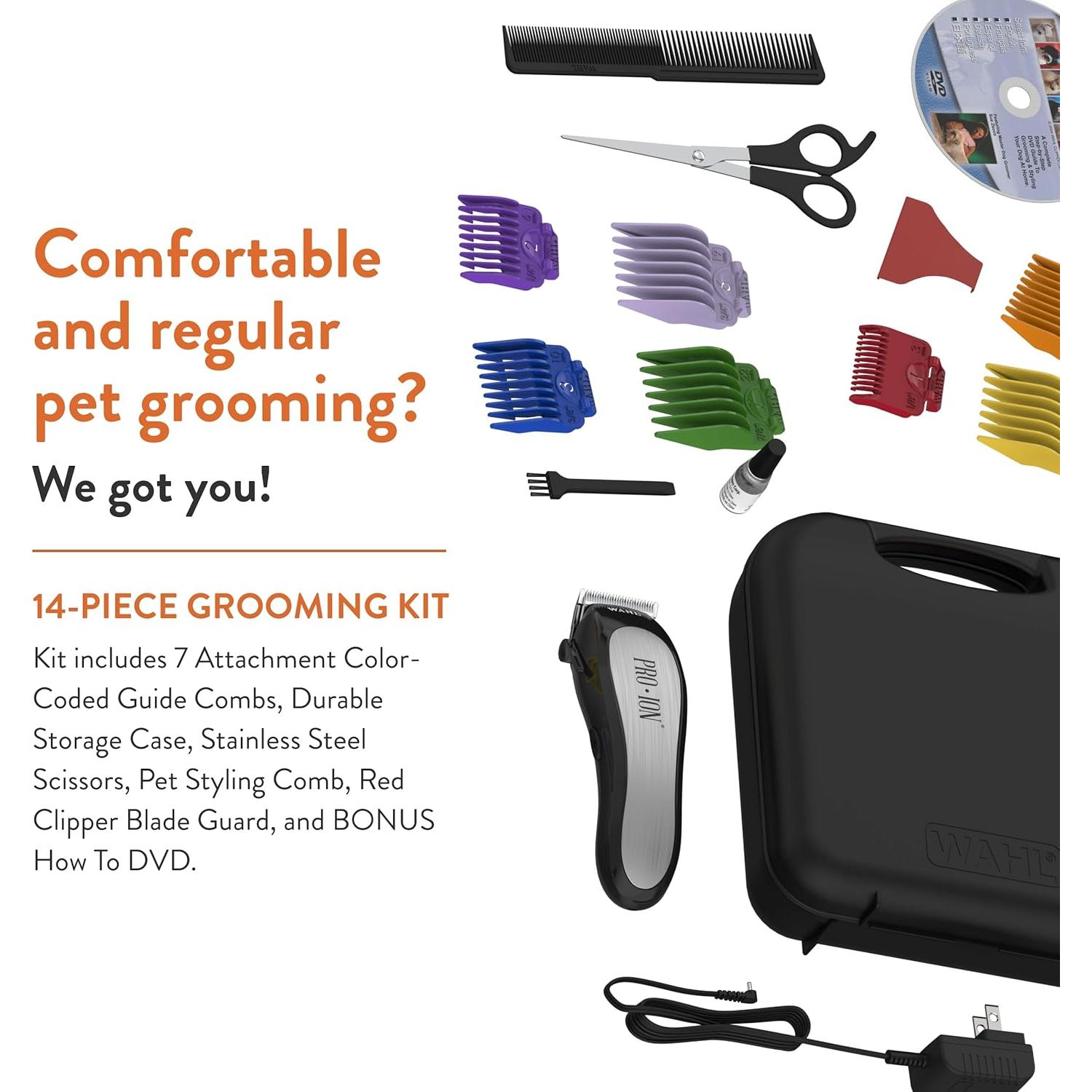 Cortadora Inalámbrica Wahl Pro Ion para Perros y Gatos - 2h Uso