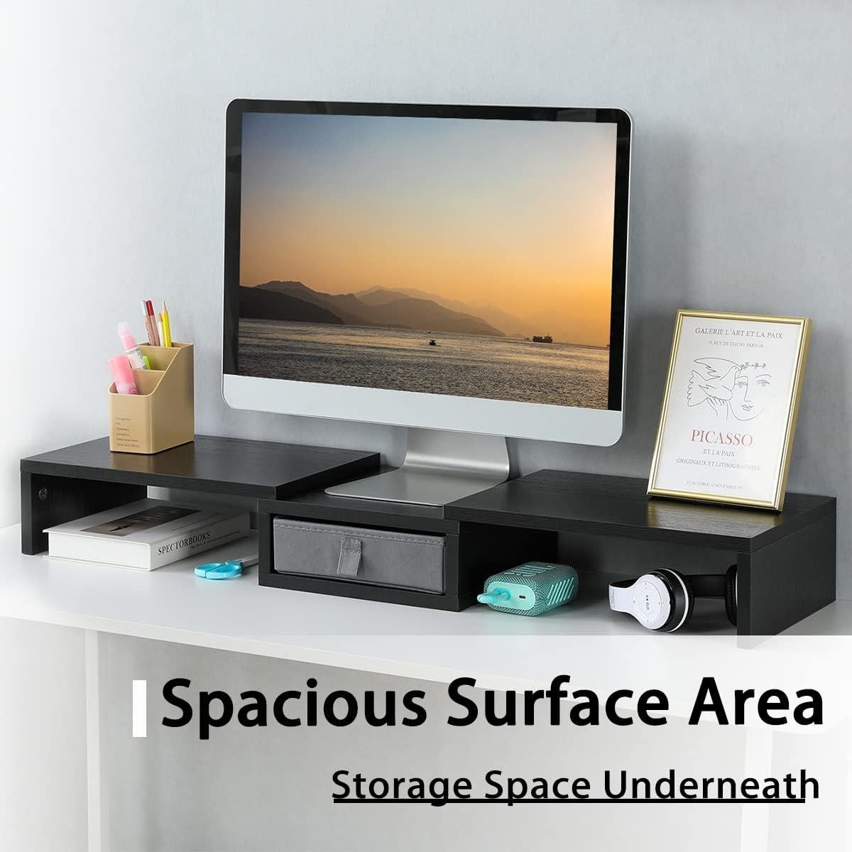 Soporte Doble para Monitor TEAMIX Ajustable 94 cm Negro