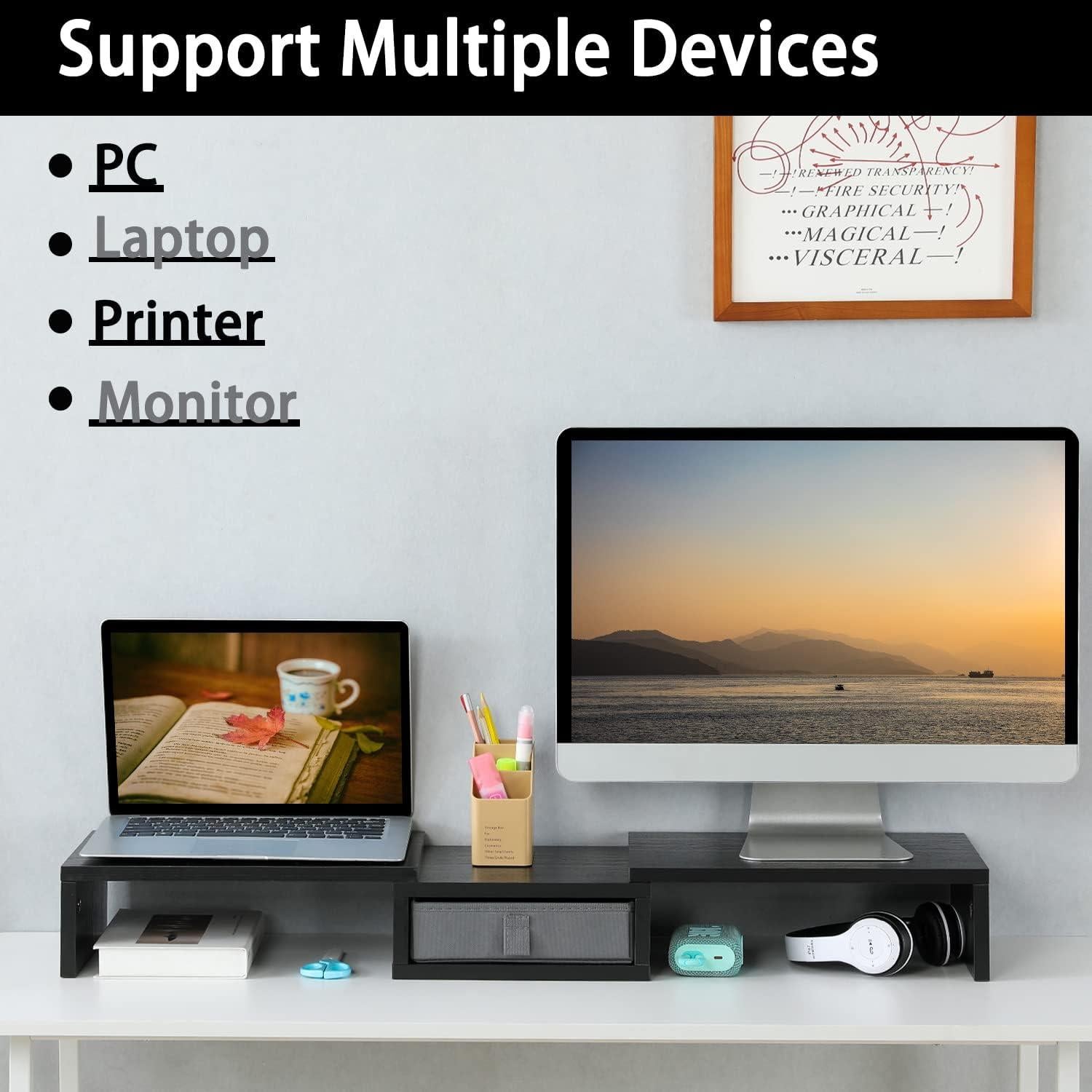 Soporte Doble para Monitor TEAMIX Ajustable 94 cm Negro