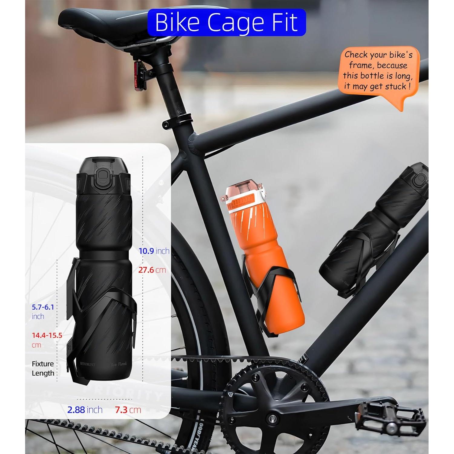 Botella de Agua Aislada MYFOREST 700ml Acero Quirúrgico Negra