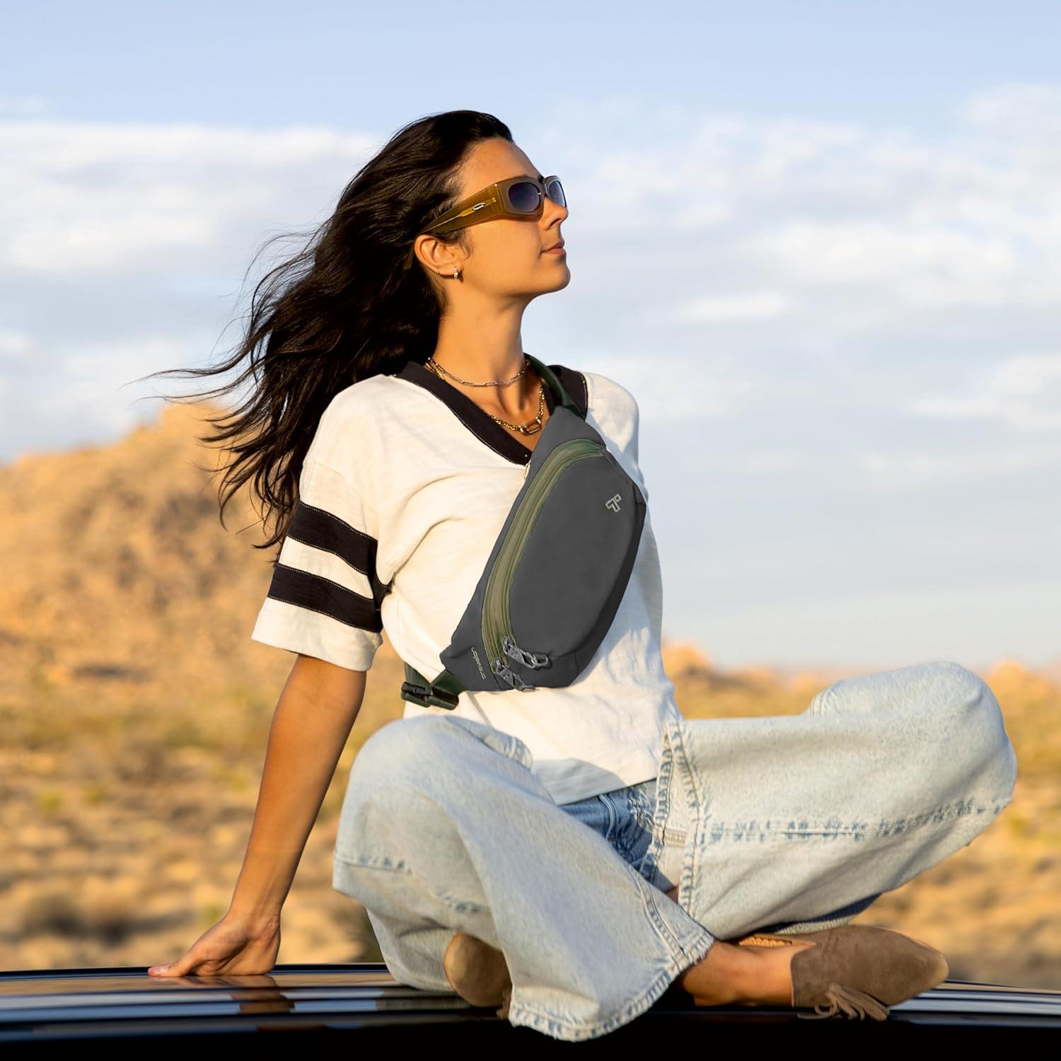 Bolsa de Cintura Anti-Robo Travelon 28x15 cm Negro