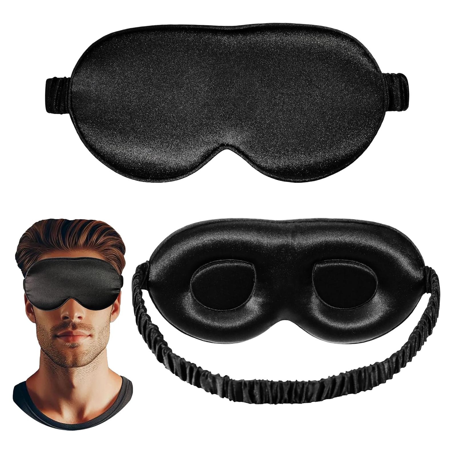 Mascarilla de Sueño de Seda Pura Jadebeads - Negra 22 Momme