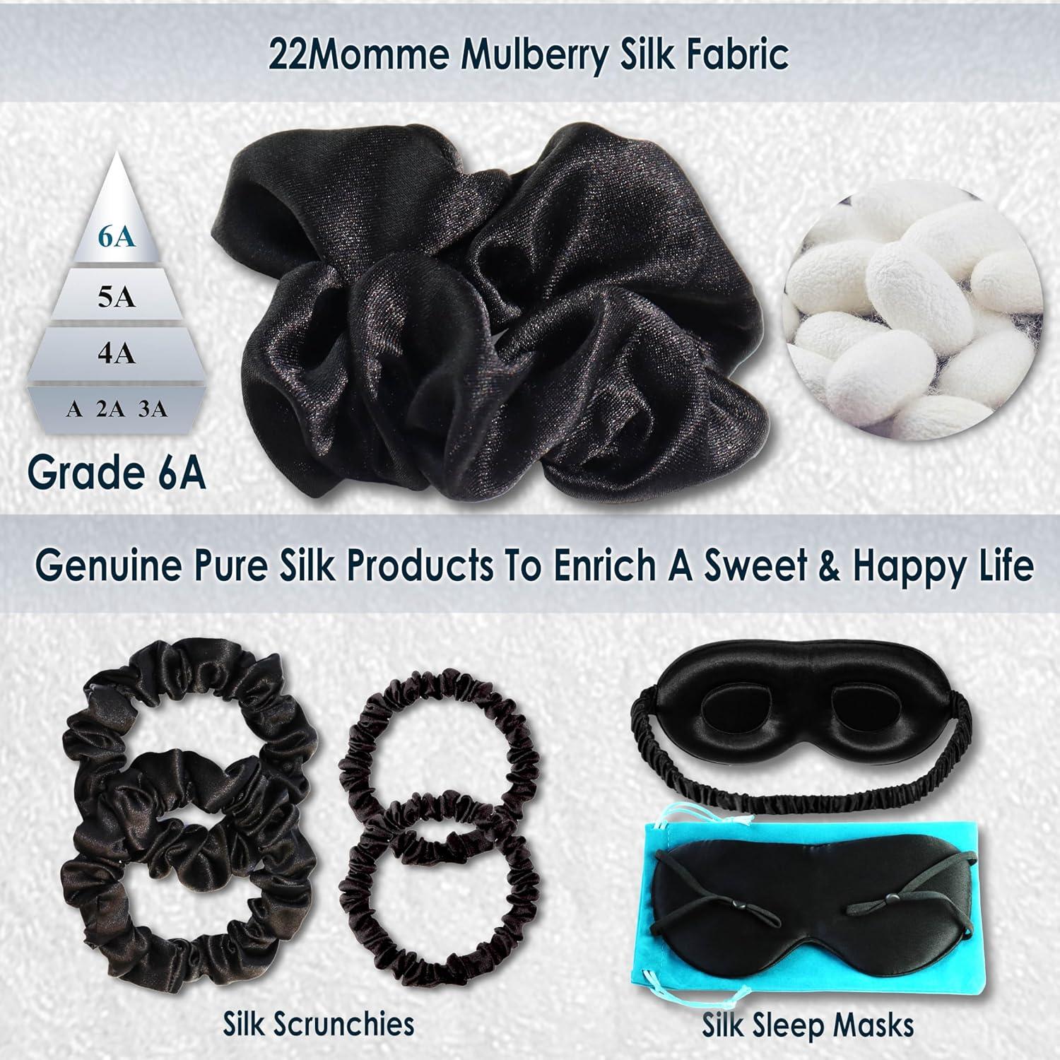 Mascarilla de Sueño de Seda Pura Jadebeads - Negra 22 Momme