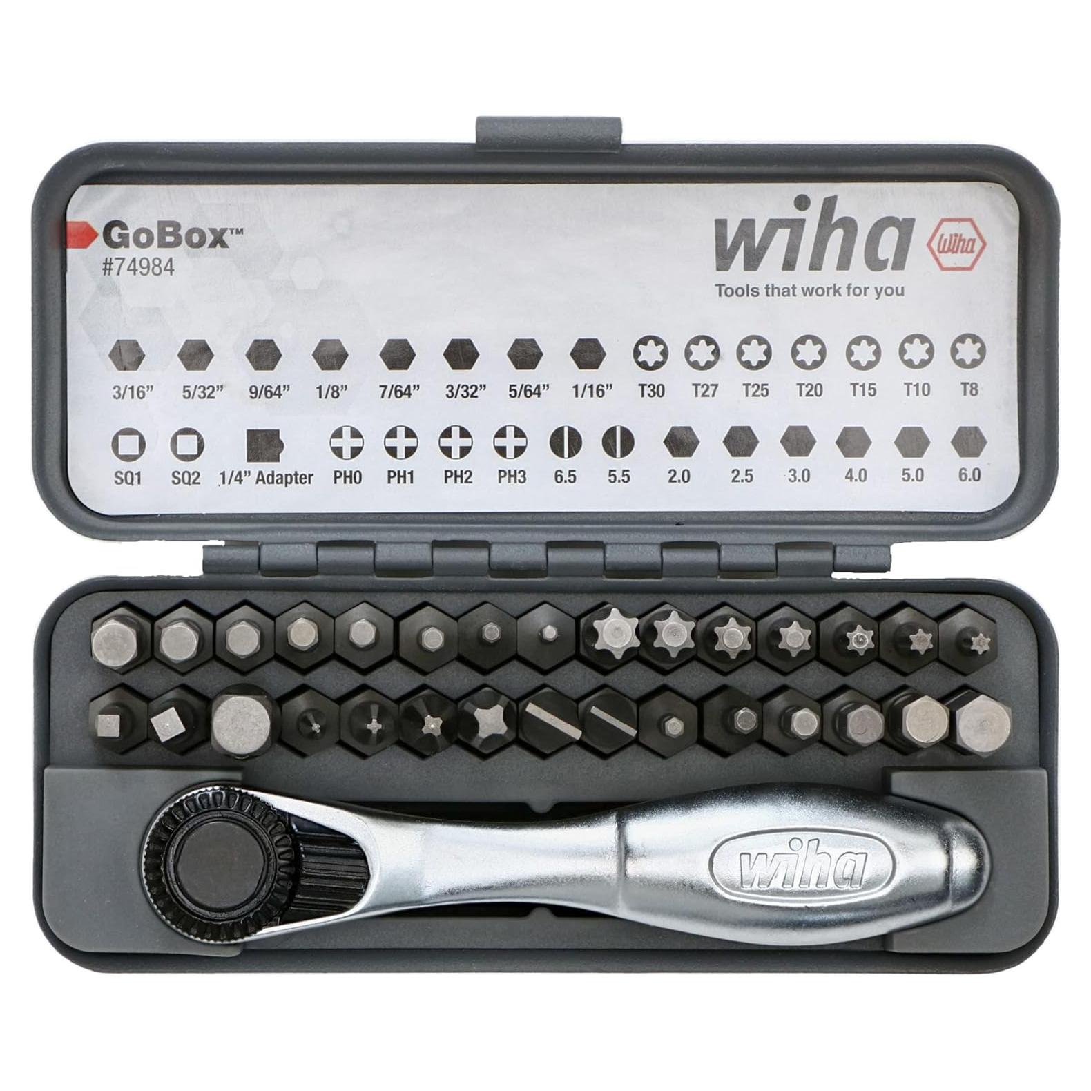 Juego de 32 Piezas Wiha GoBox con Mini Carraca