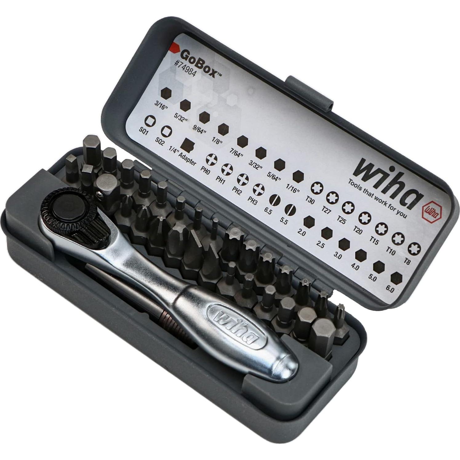 Juego de 32 Piezas Wiha GoBox con Mini Carraca