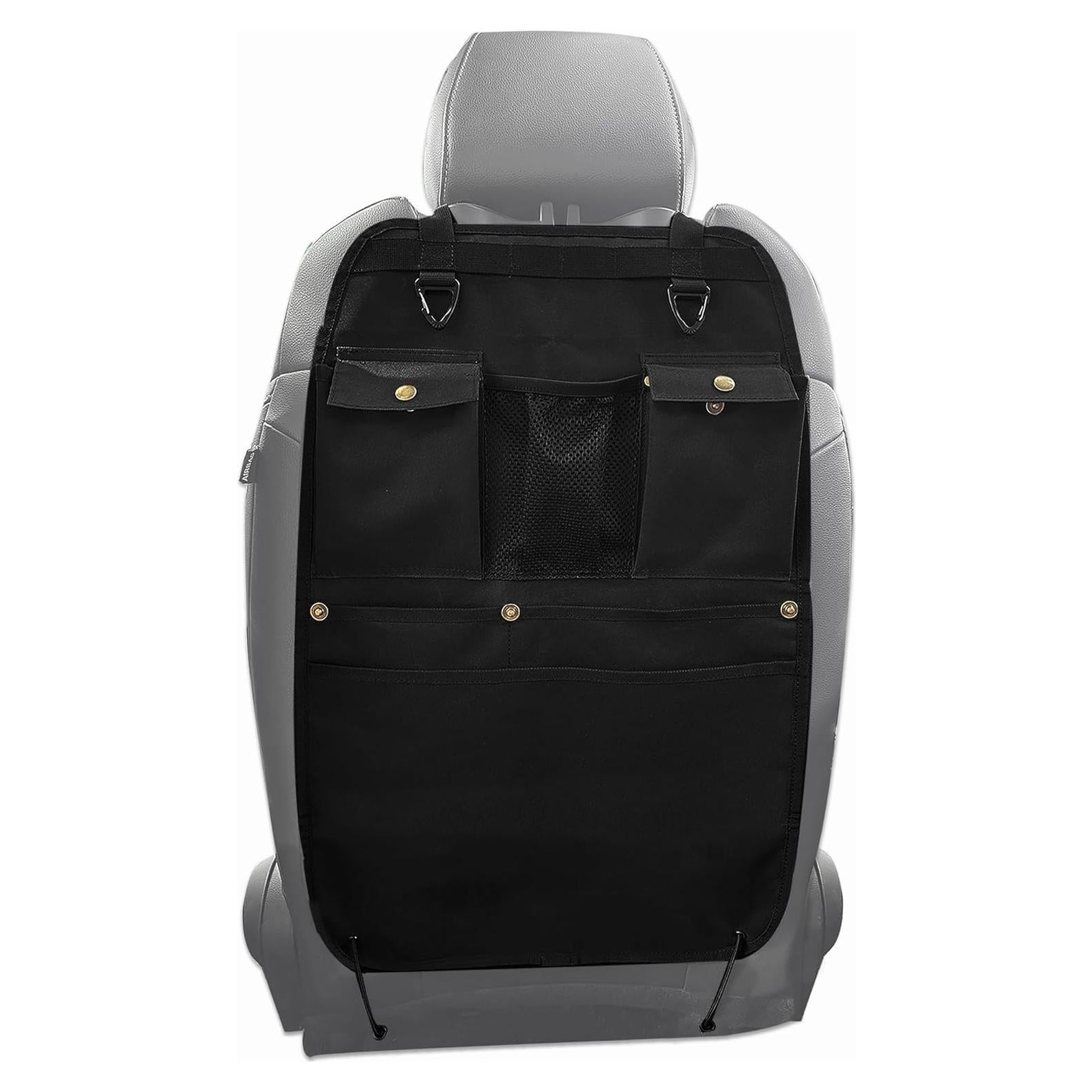 Organizador de respaldo de asiento BEATUNEE negro 6 bolsillos