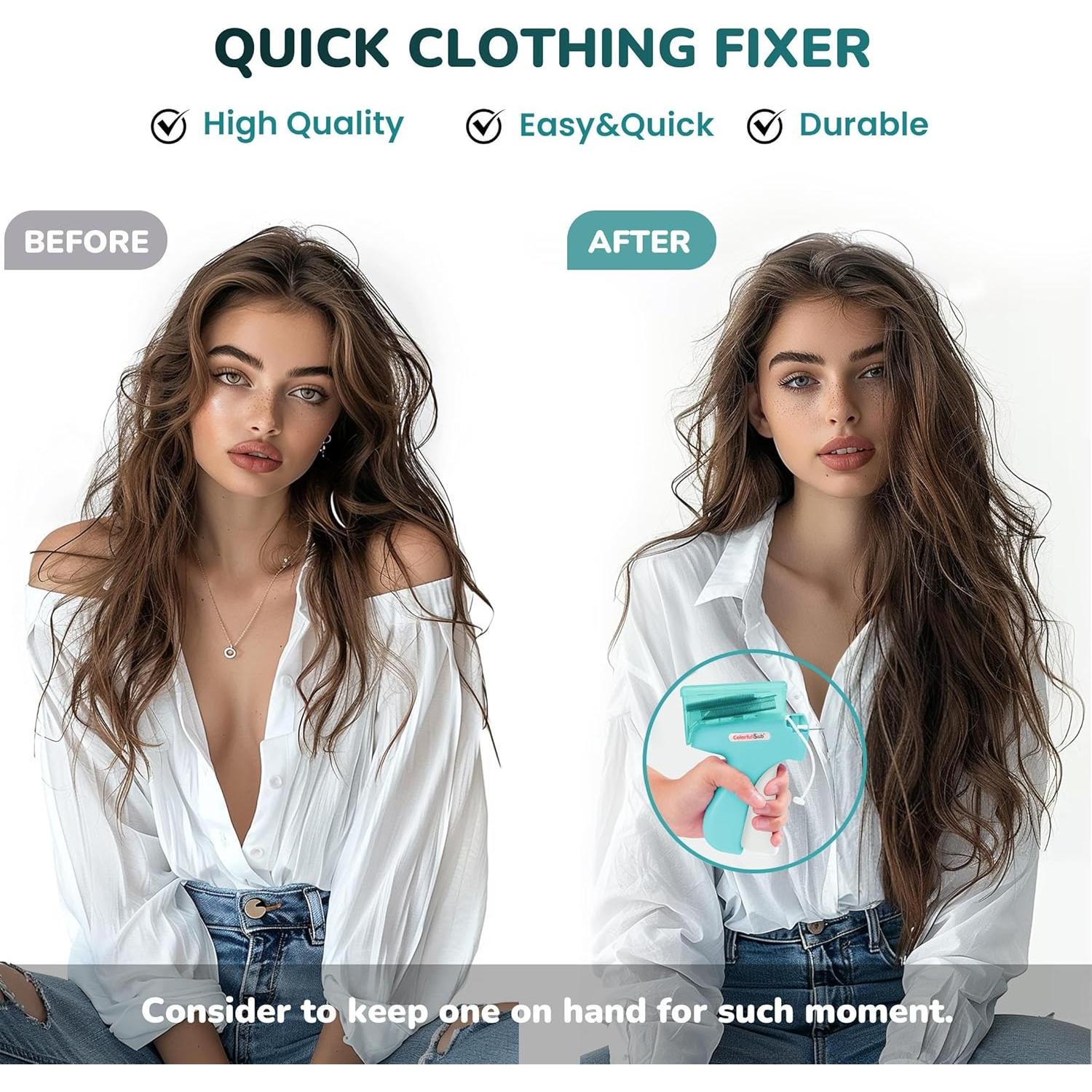 Pistola de Puntadas ColorfulSub para Ropa - Azul Claro, 6 Agujas