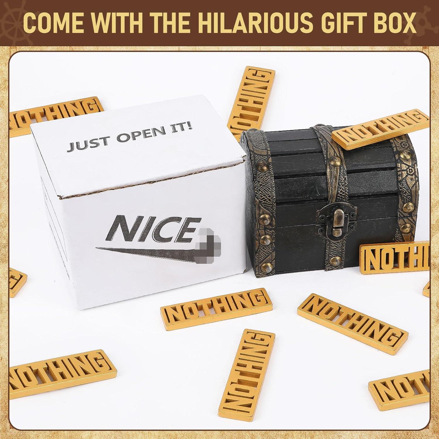 Cofre Pirata de Nada JULEASEL - Regalo Divertido para Cumpleaños