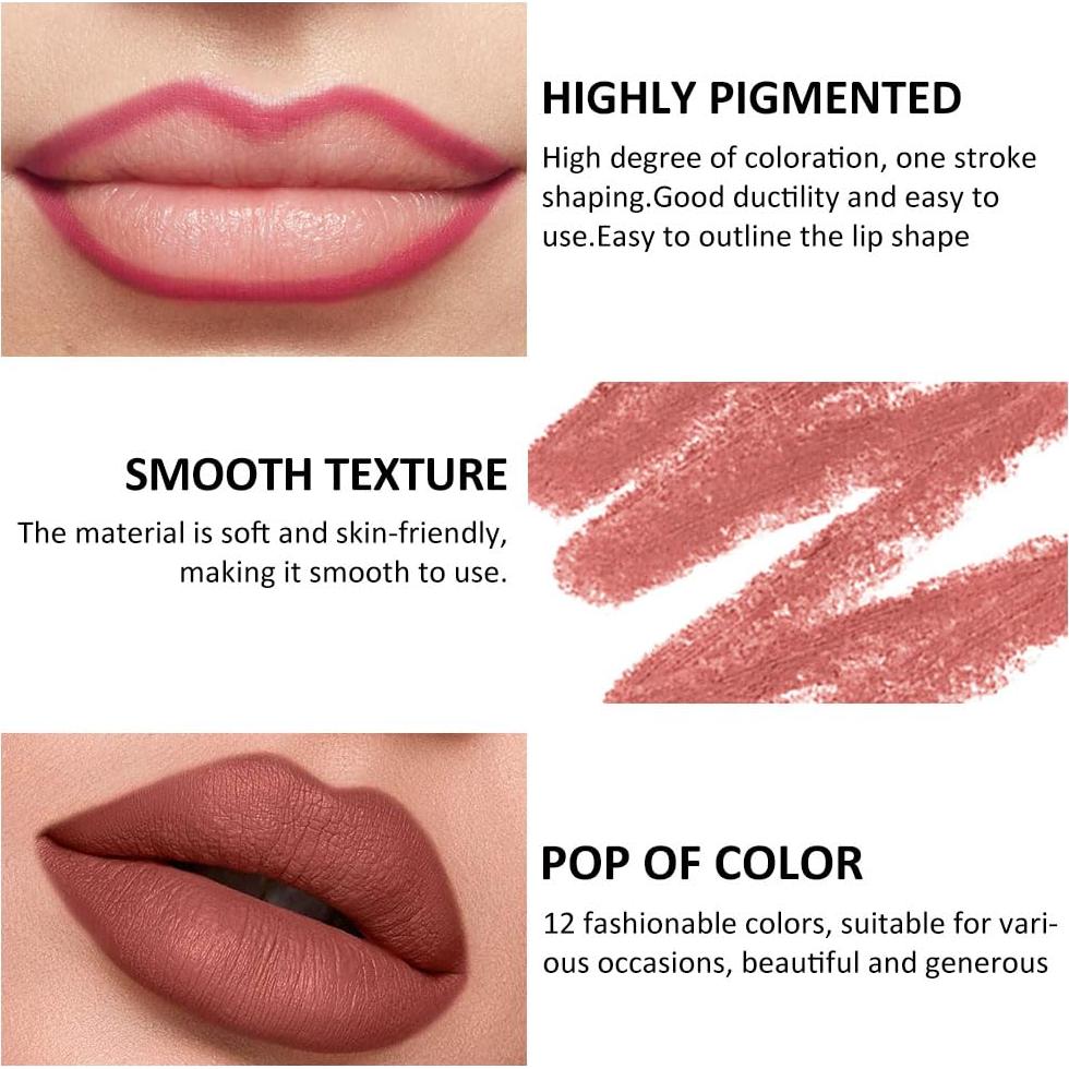 Juego de 12 Lápices de Labios Mate SUAKE - Colores Vibrantes