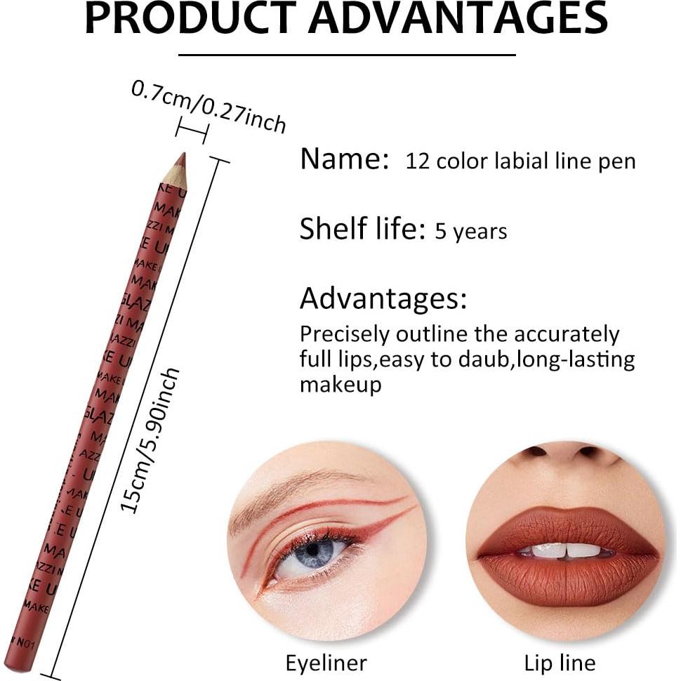 Juego de 12 Lápices de Labios Mate SUAKE - Colores Vibrantes