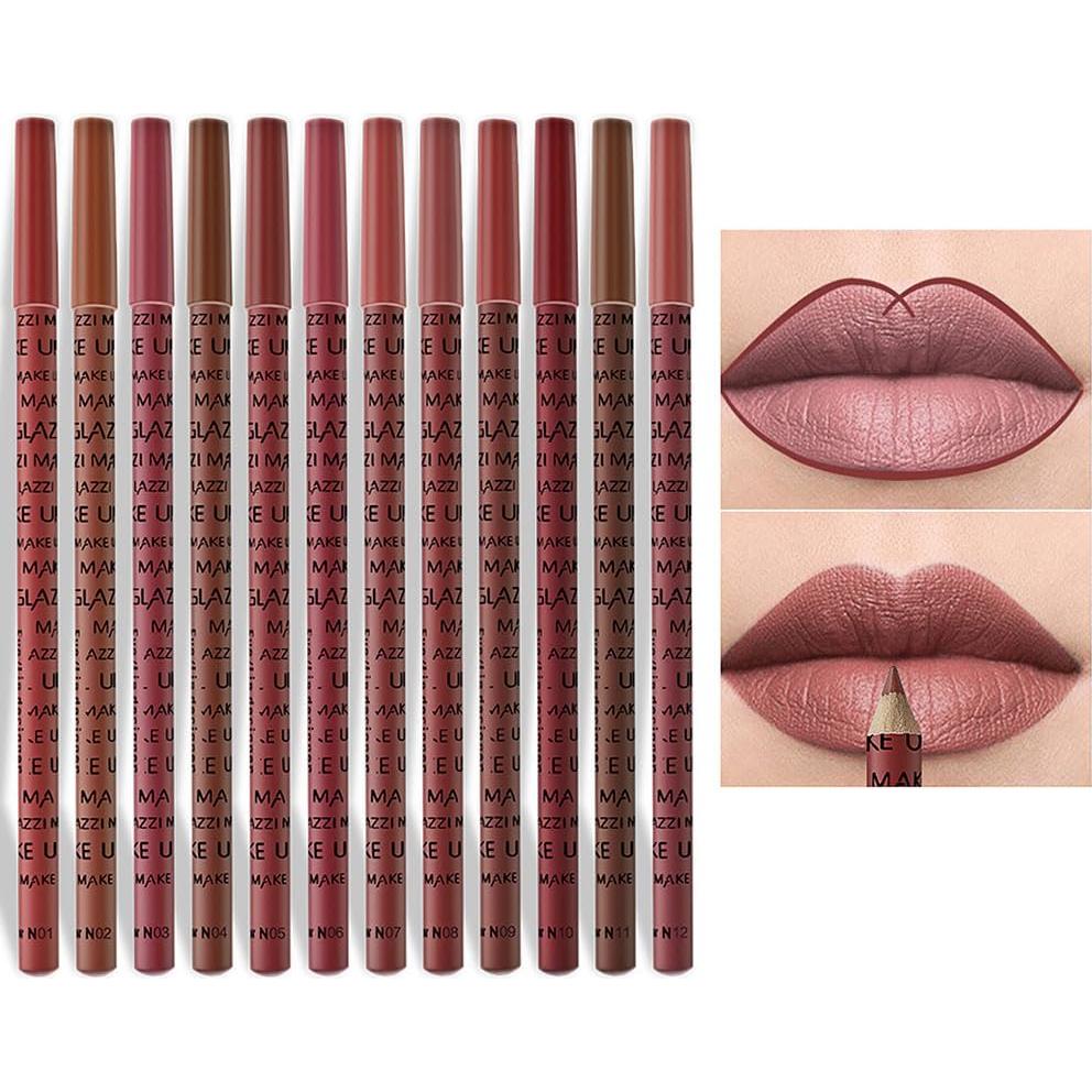 Juego de 12 Lápices de Labios Mate SUAKE - Colores Vibrantes