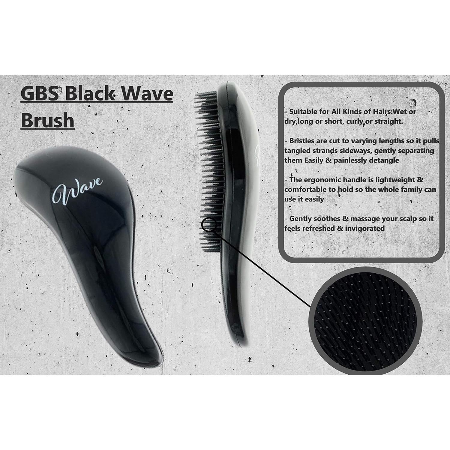 Cepillo Desenredante G.B.S para Cabello Húmedo y Seco 7.6cm