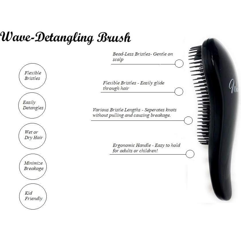 Cepillo Desenredante G.B.S para Cabello Húmedo y Seco 7.6cm