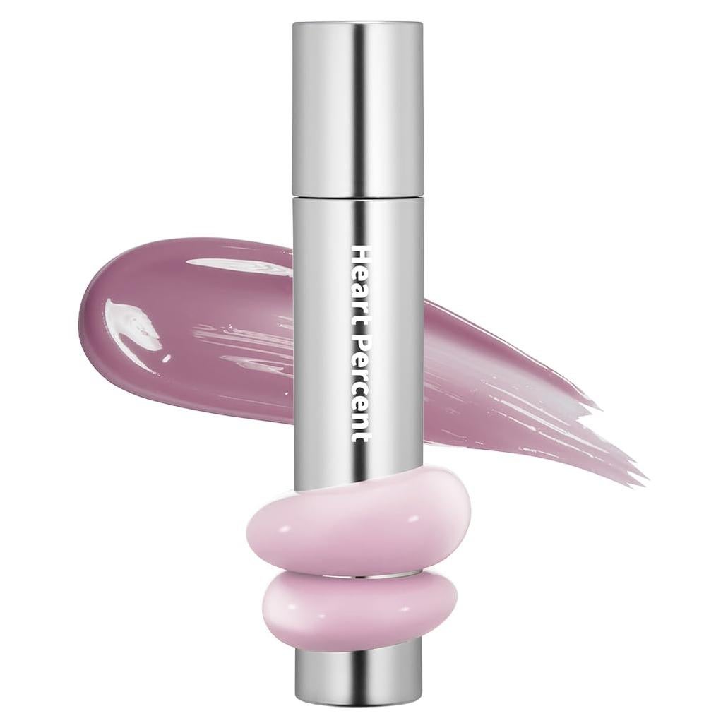 Heart Percent Dote On Mood One Way Glowy Tint, Glass-like High Shine Glossy Finish w/Long-Lasting Luminous Color Lip Stain for Glowy Look, #02. Pale Mauve