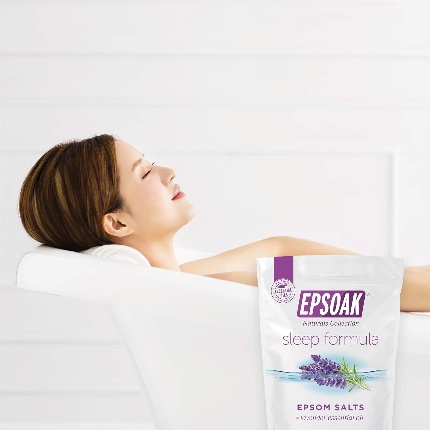Sal de Epsom Epsoak 0.91 kg con Lavanda - Baño Relajante
