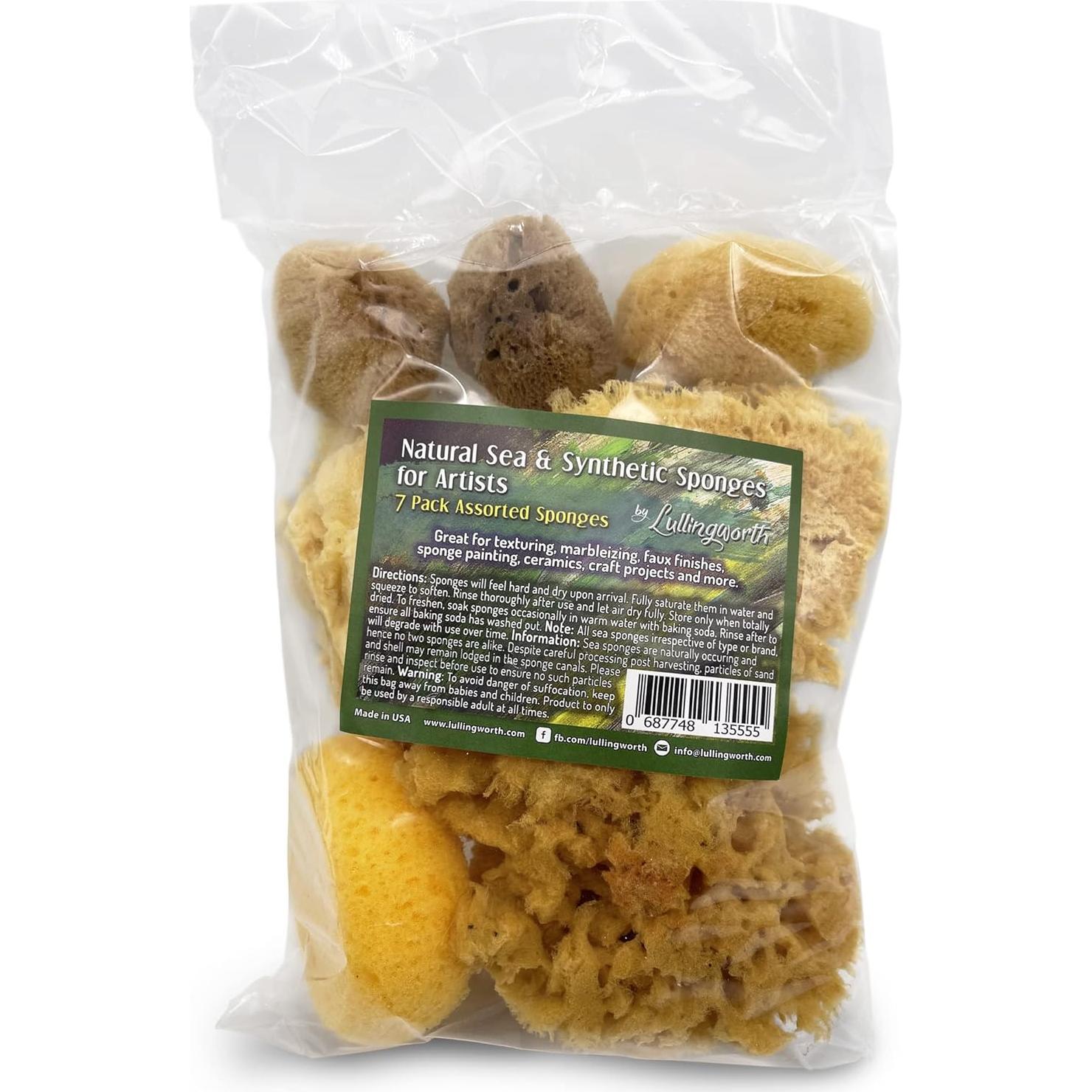 Esponjas Marinas Naturales y Sintéticas Lullingworth - 7 Piezas