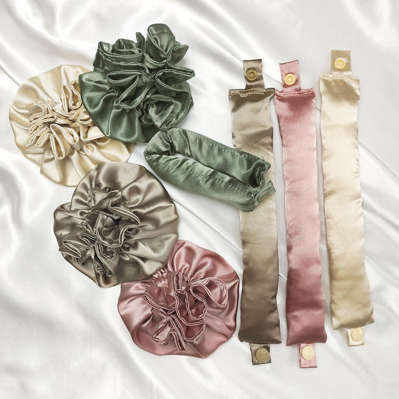 Rizadores de Pelo Sin Calor BLINKEEN 2 Sets Verde Oliva