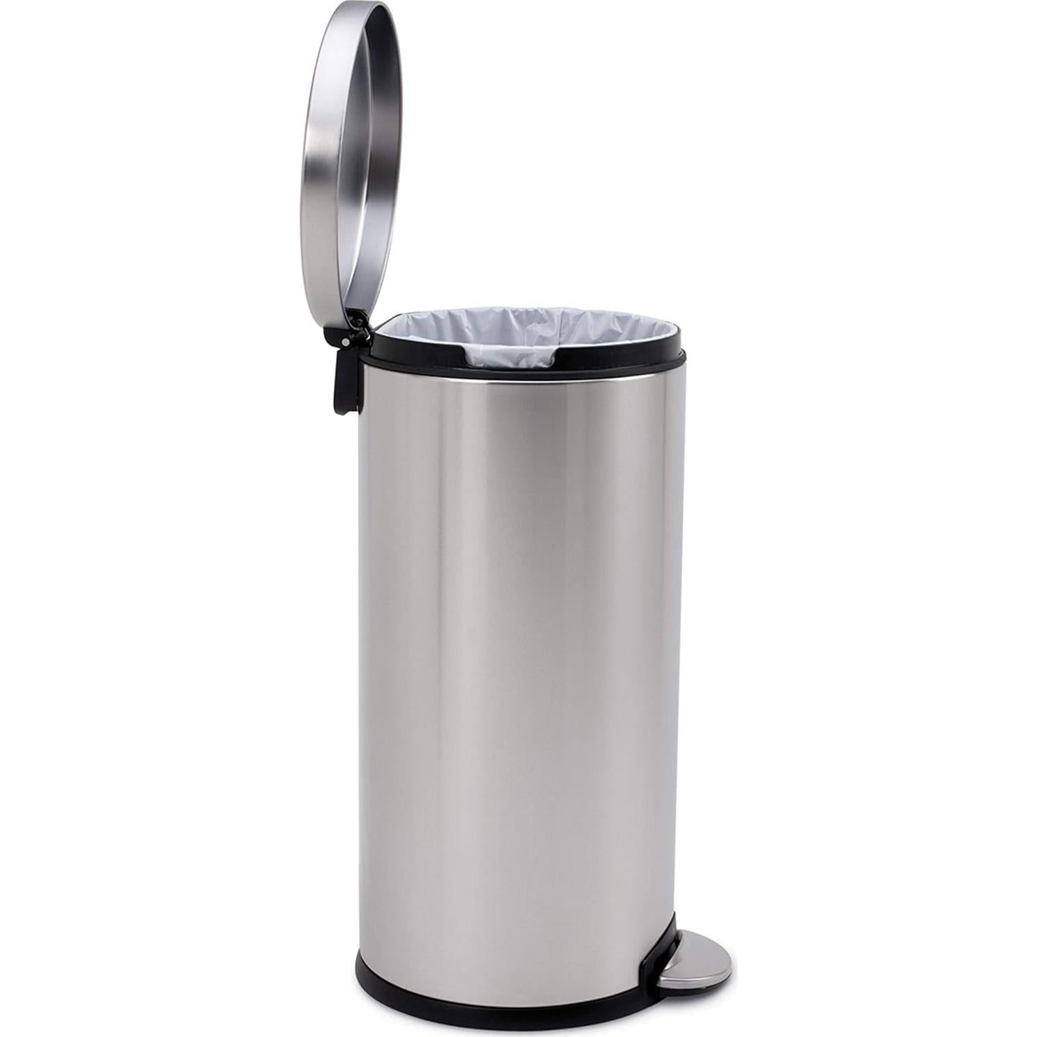 Cubo de Basura Redondo 30 Litros simplehuman Acero Inoxidable