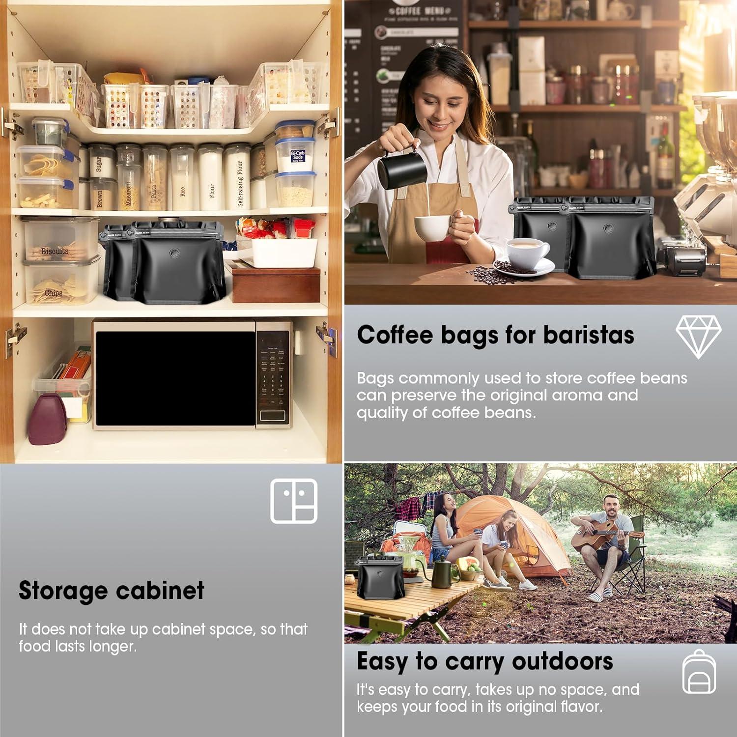 Bolsas de Café con Válvula Renhe 60pcs 99g Reutilizables