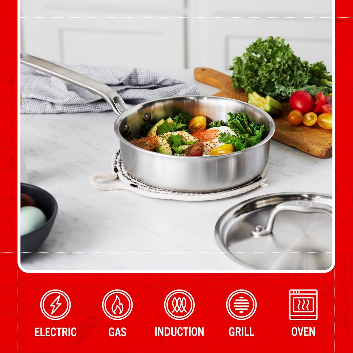 Sartén Mini Sauté Heritage Steel 1.5 Qt Acero Inoxidable