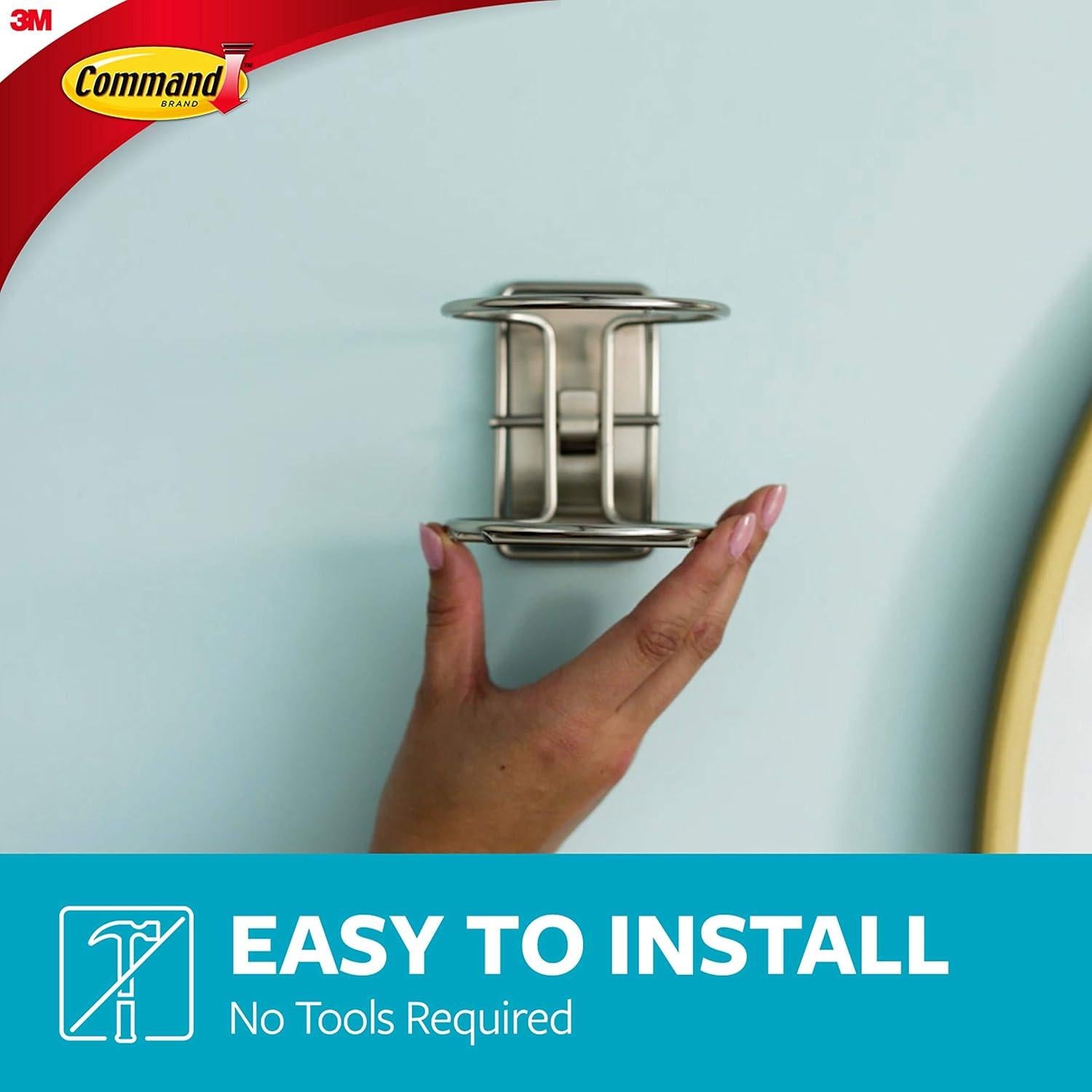 Organizador de Baño Command Niquel Satinado 0.91 kg 9.84x8.41x17.15 cm