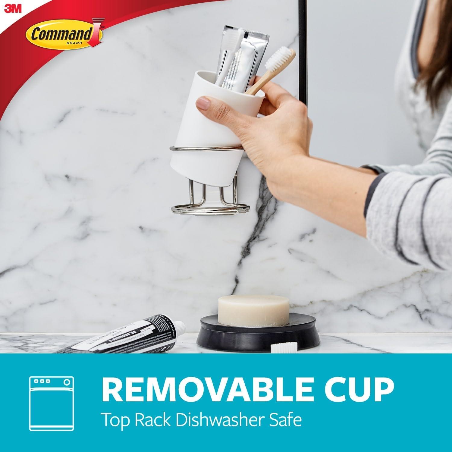 Organizador de Baño Command Niquel Satinado 0.91 kg 9.84x8.41x17.15 cm