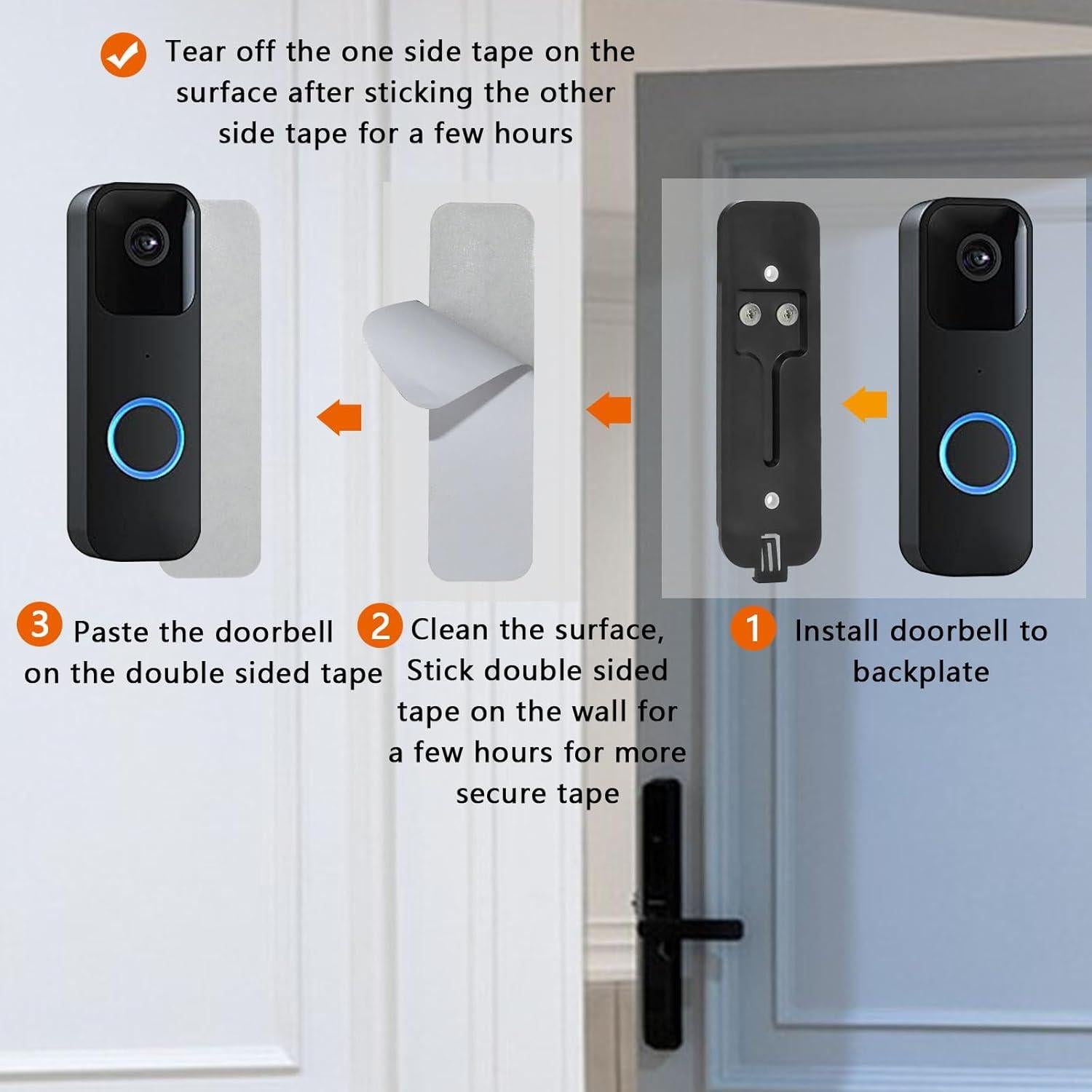 Paquete de 6 Cintas Adhesivas Doble Cara Takcam para Timbre Blink
