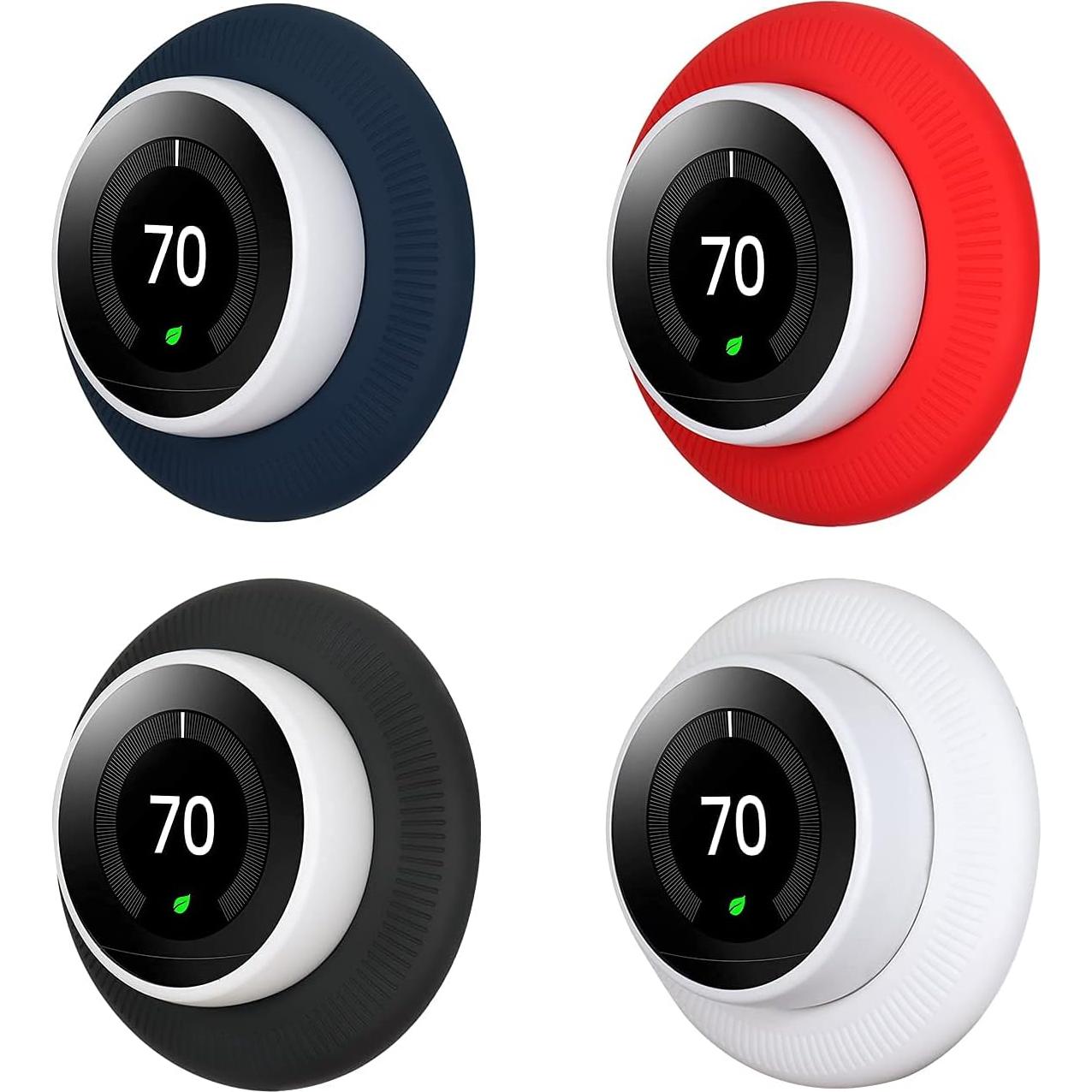 Cubierta de Placa de Pared Poivy para Termostato Nest Negro