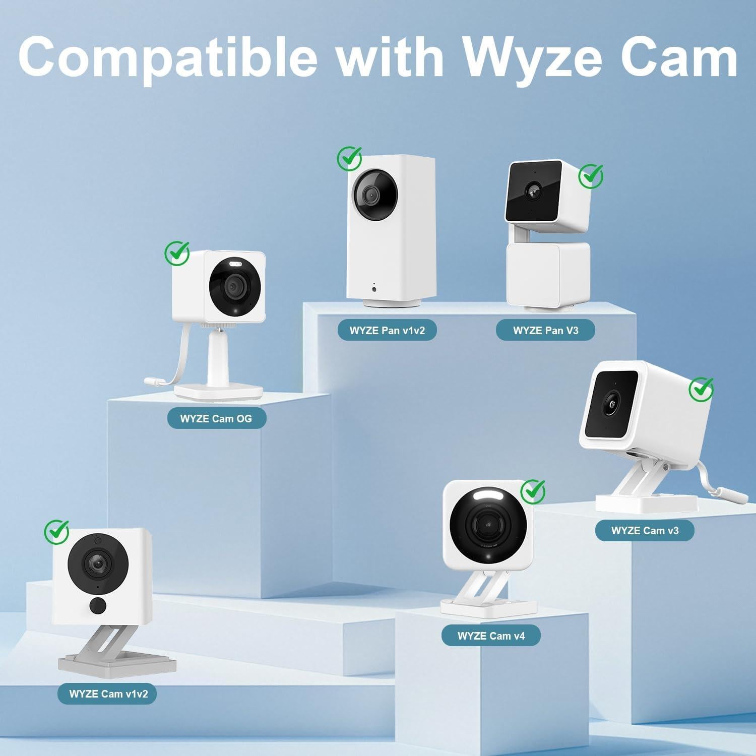 Adaptador de Poder Uogw 15m Impermeable para Wyze Cam